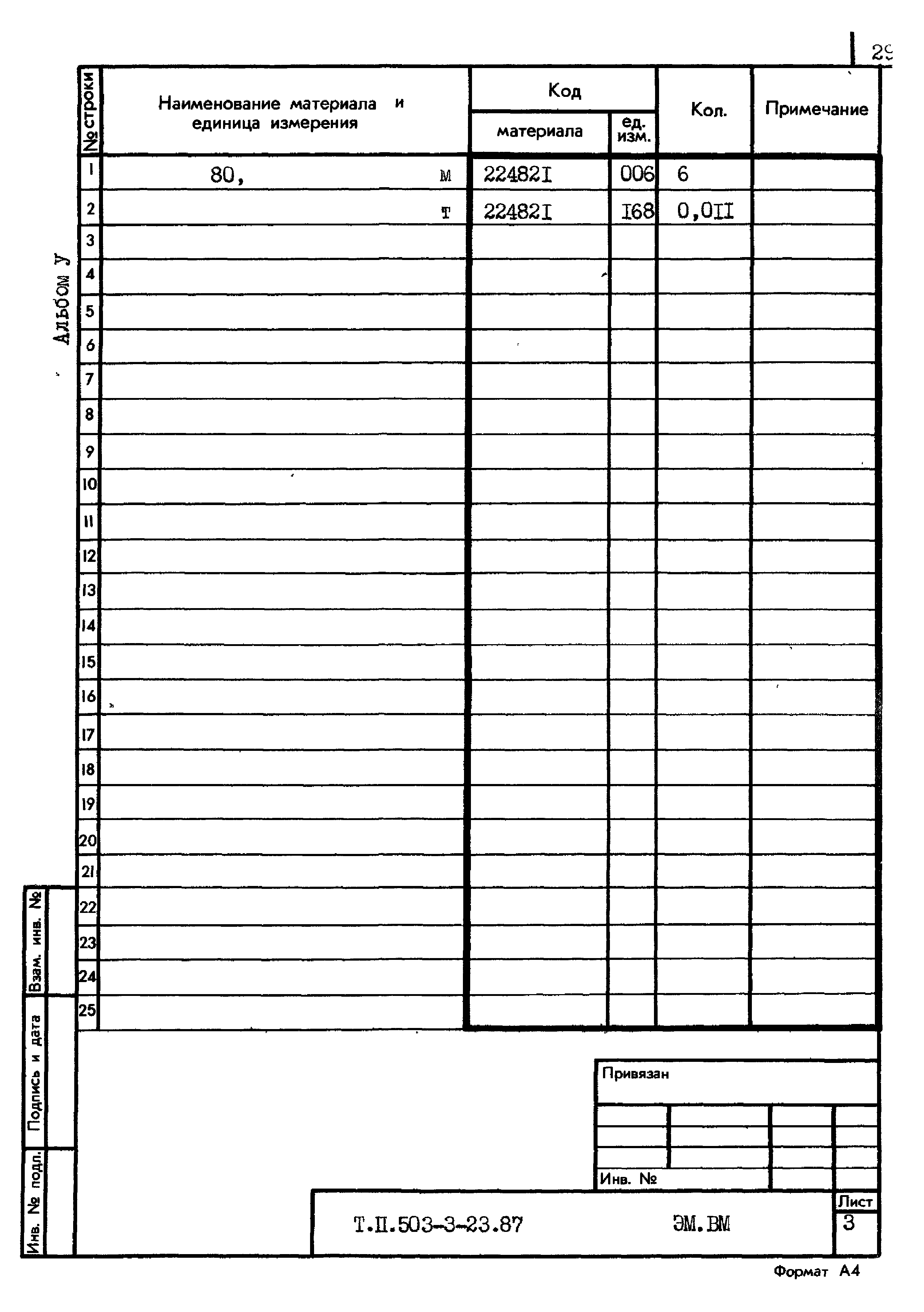 Типовой проект 503-3-23.87