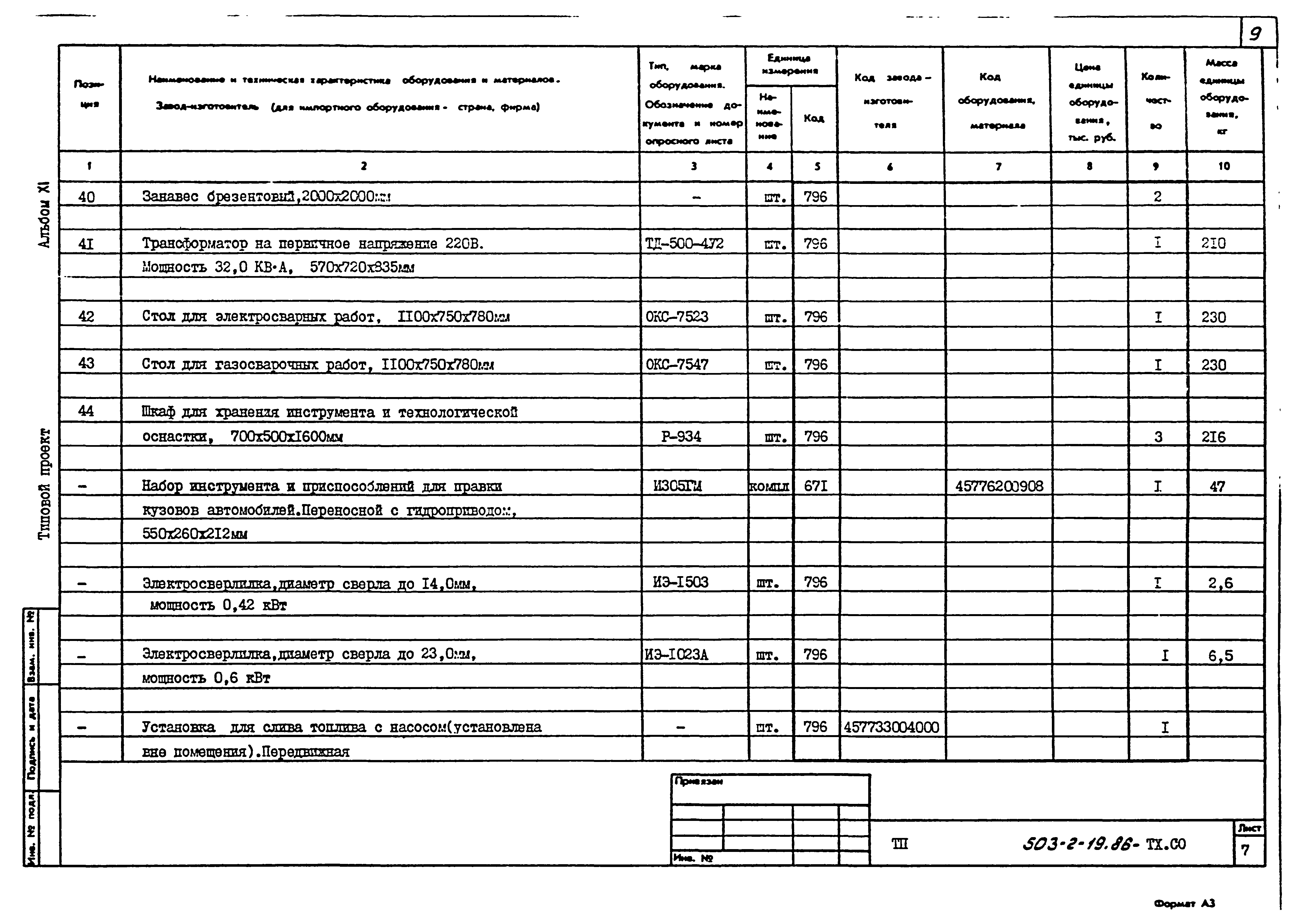 Типовой проект 503-2-19.86