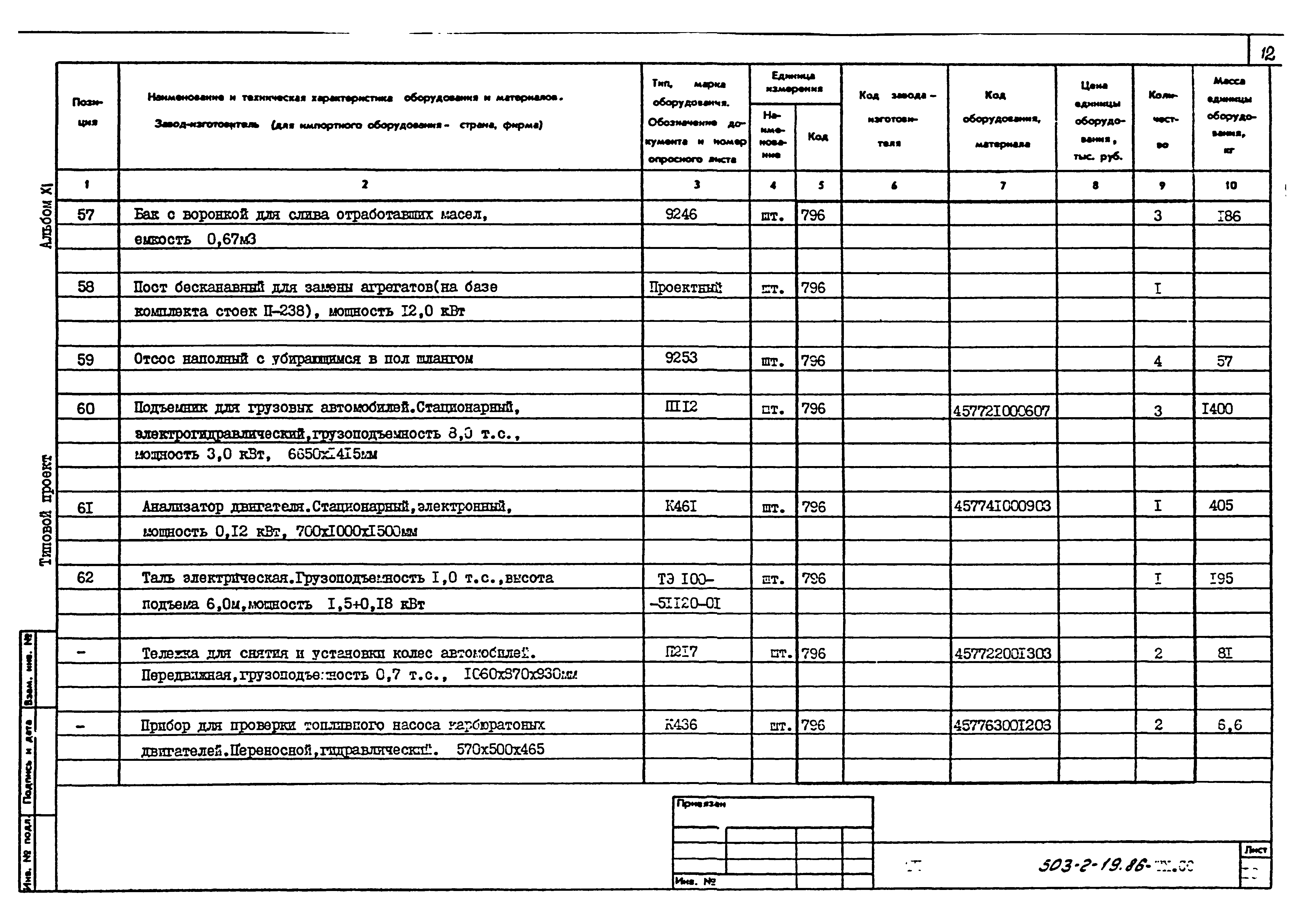 Типовой проект 503-2-19.86