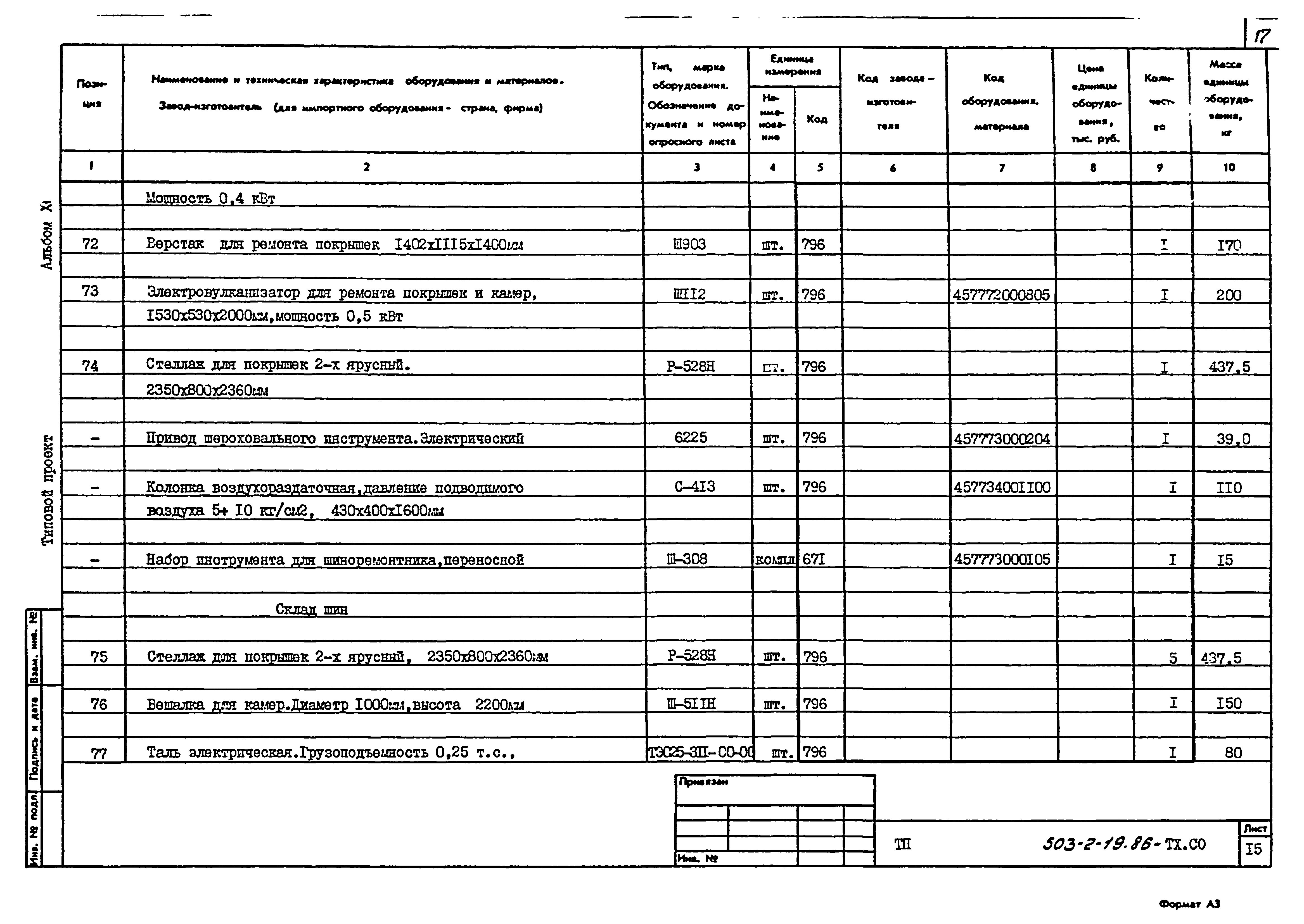 Типовой проект 503-2-19.86