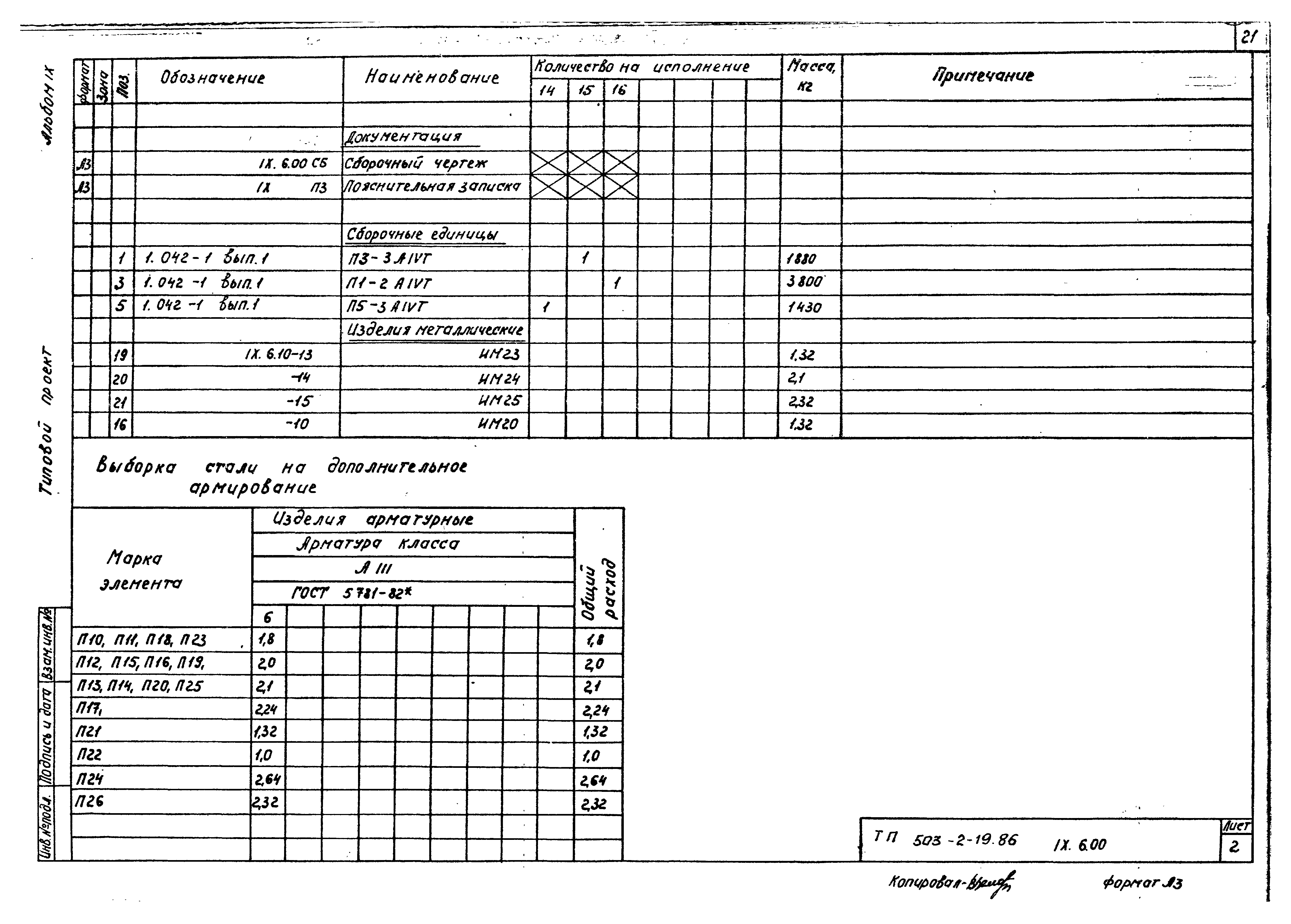 Типовой проект 503-2-19.86