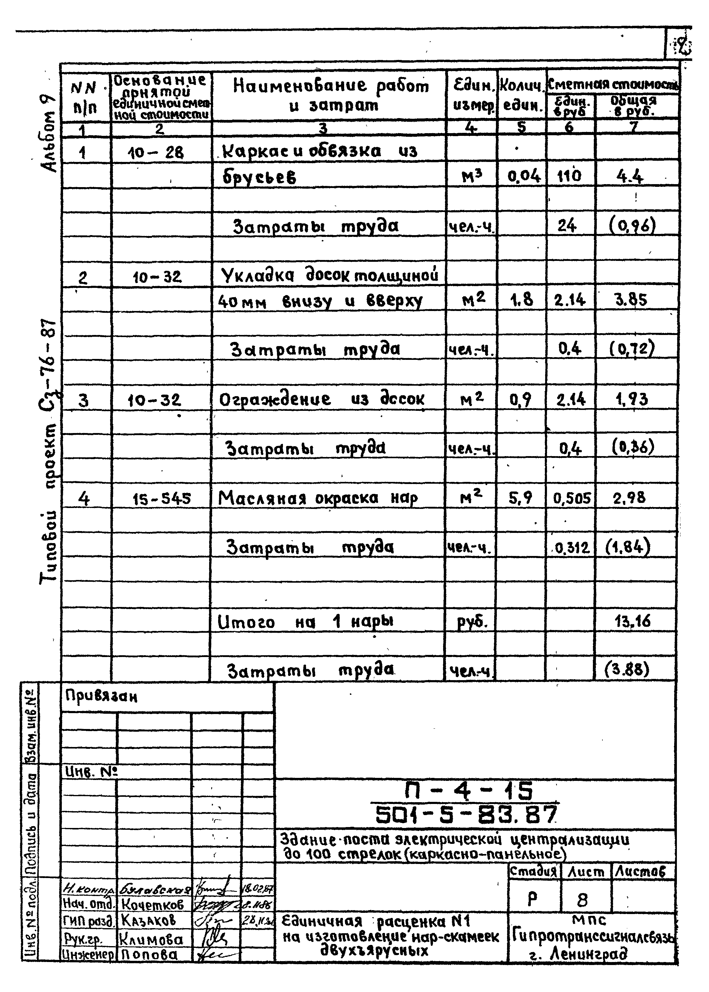 Типовой проект 501-5-83.87