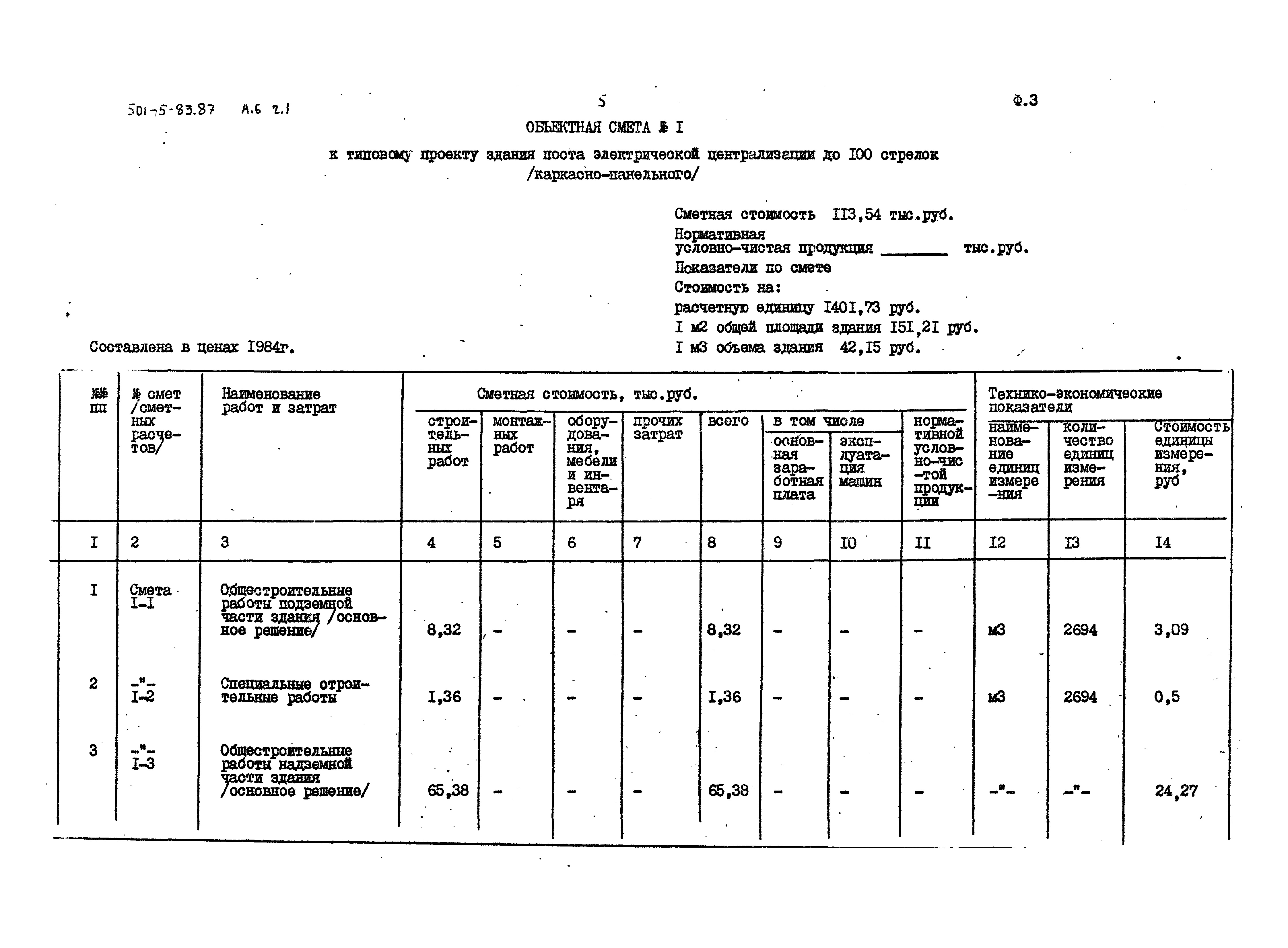 Типовой проект 501-5-83.87