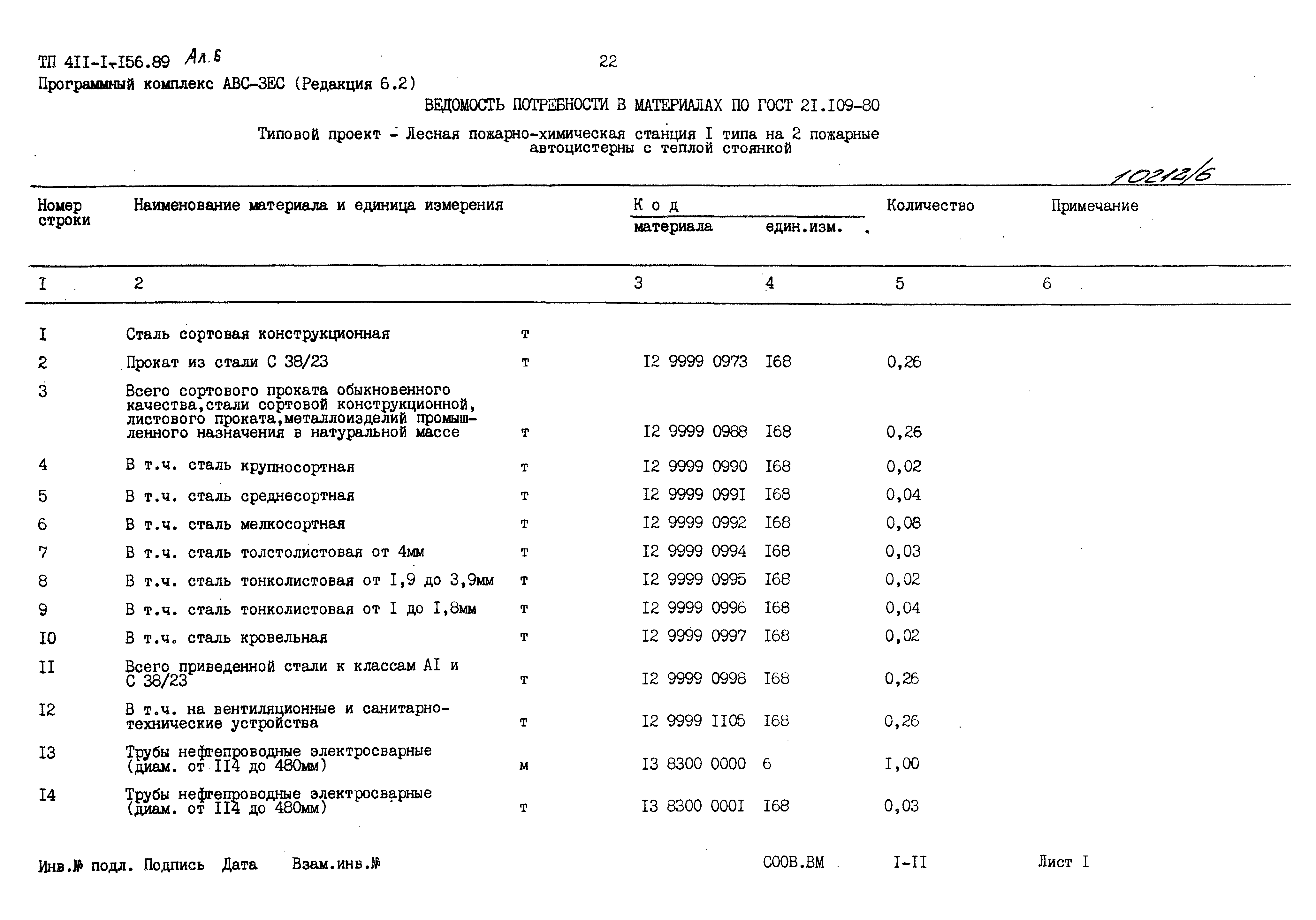 Типовой проект 411-1-156.89