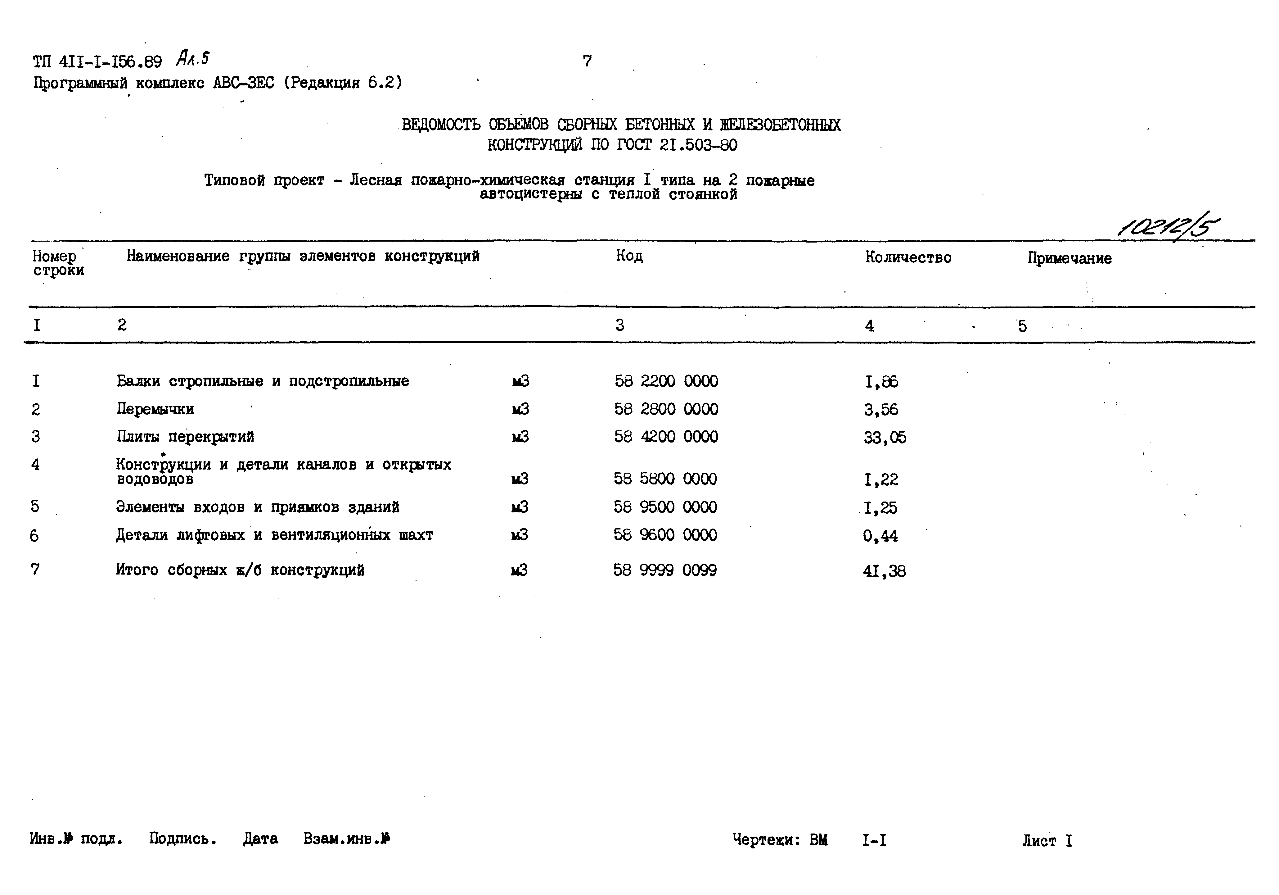 Типовой проект 411-1-156.89