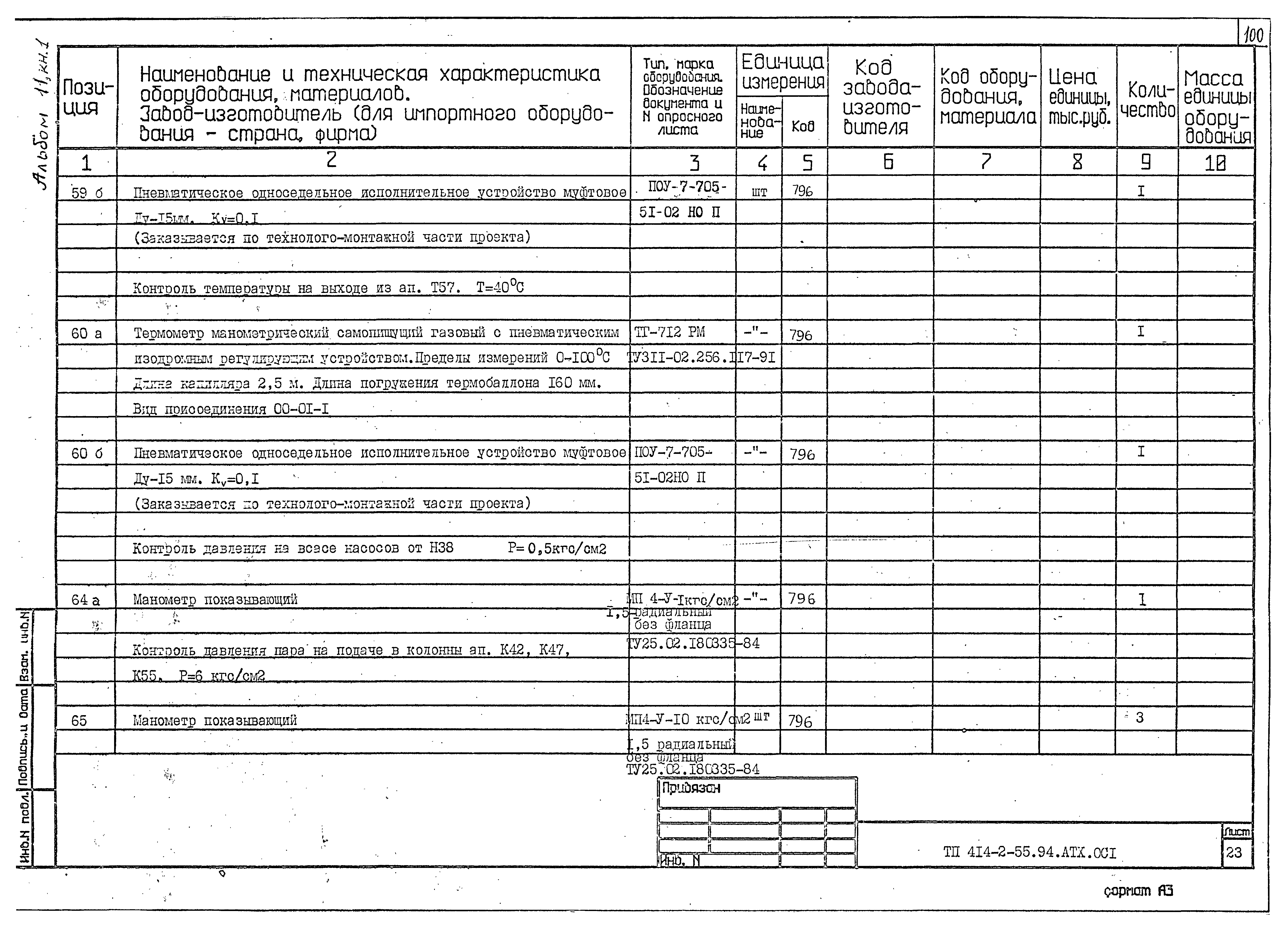 Типовой проект 414-2-55.94