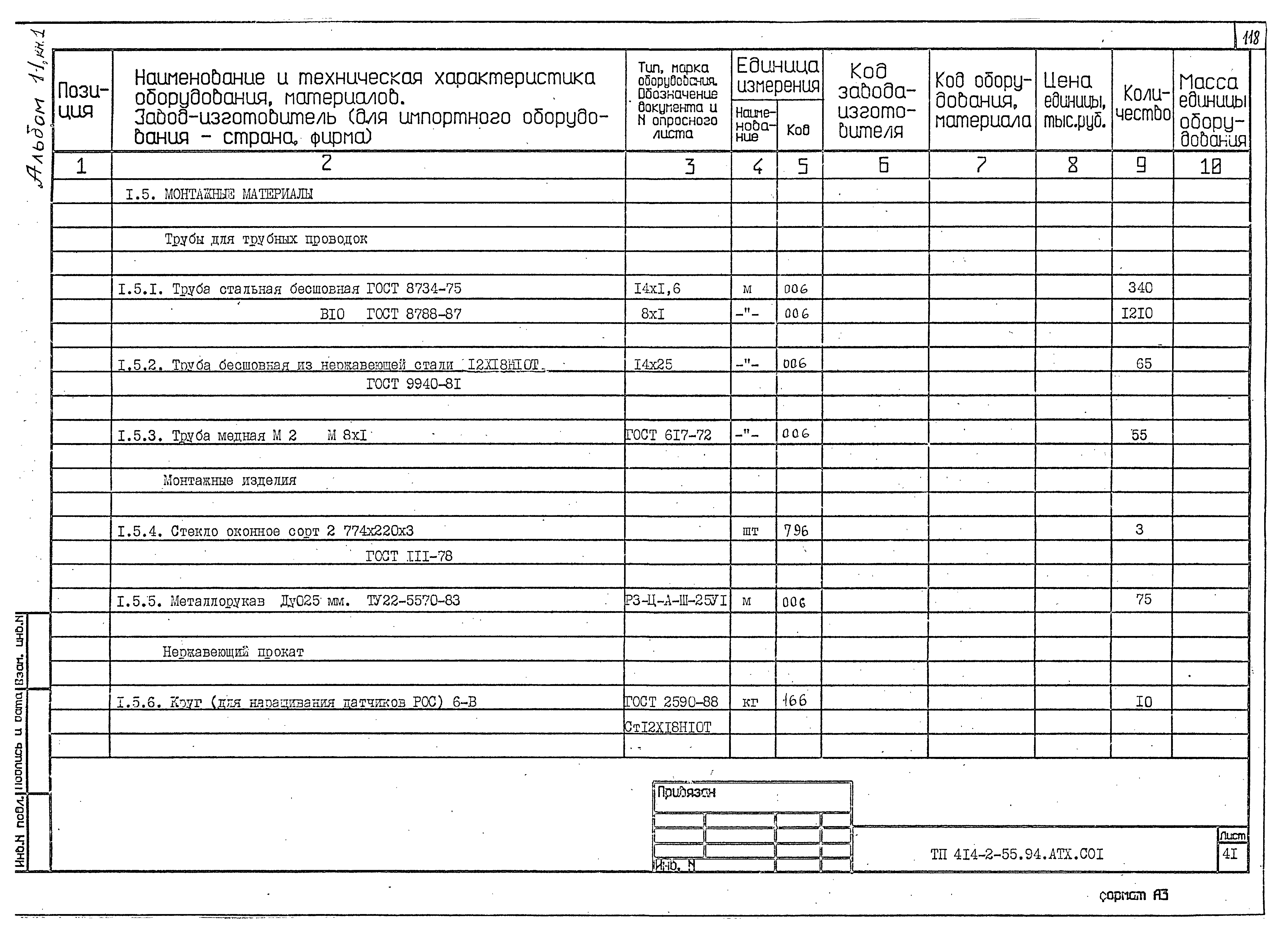 Типовой проект 414-2-55.94