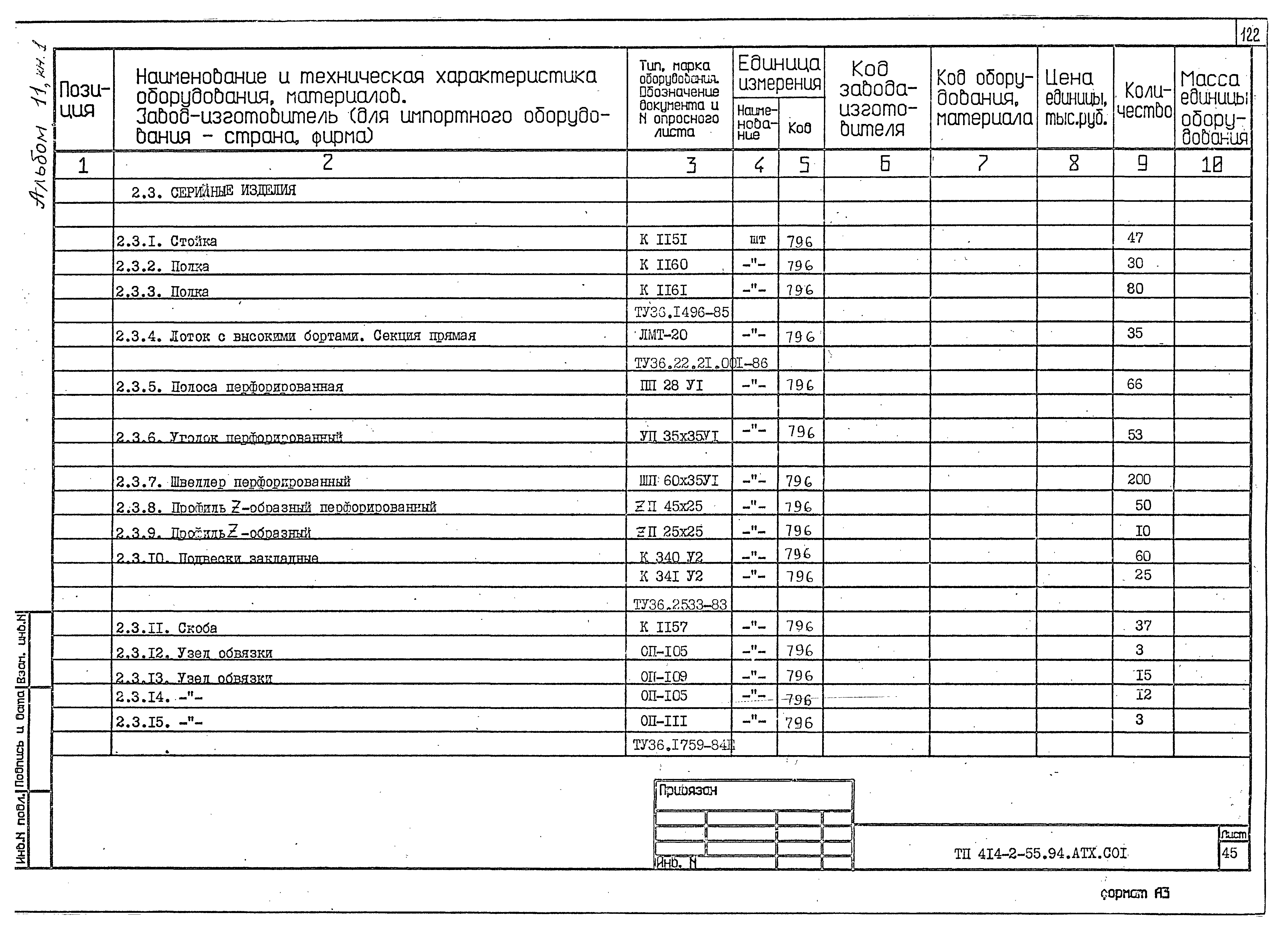 Типовой проект 414-2-55.94