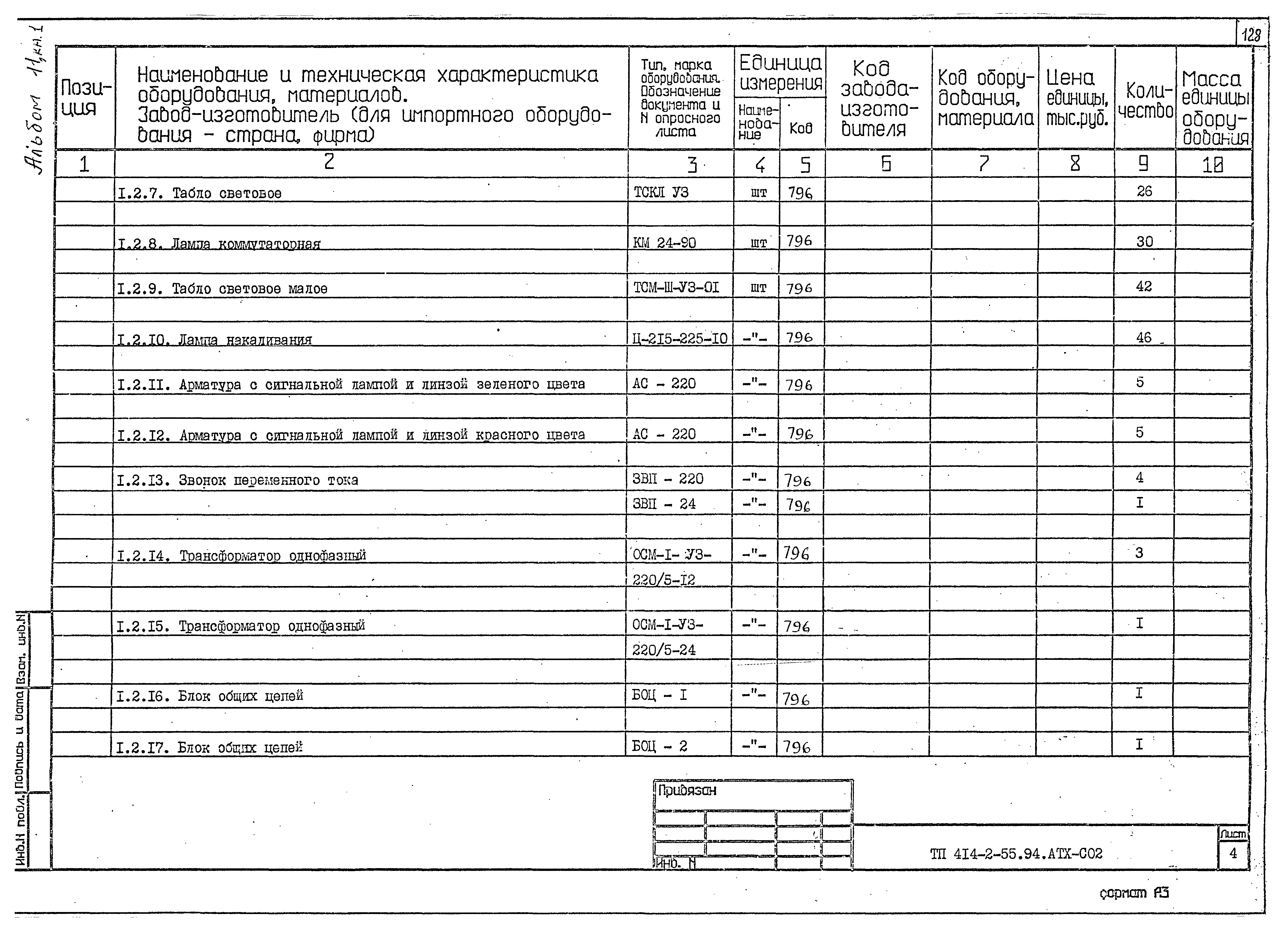 Типовой проект 414-2-55.94