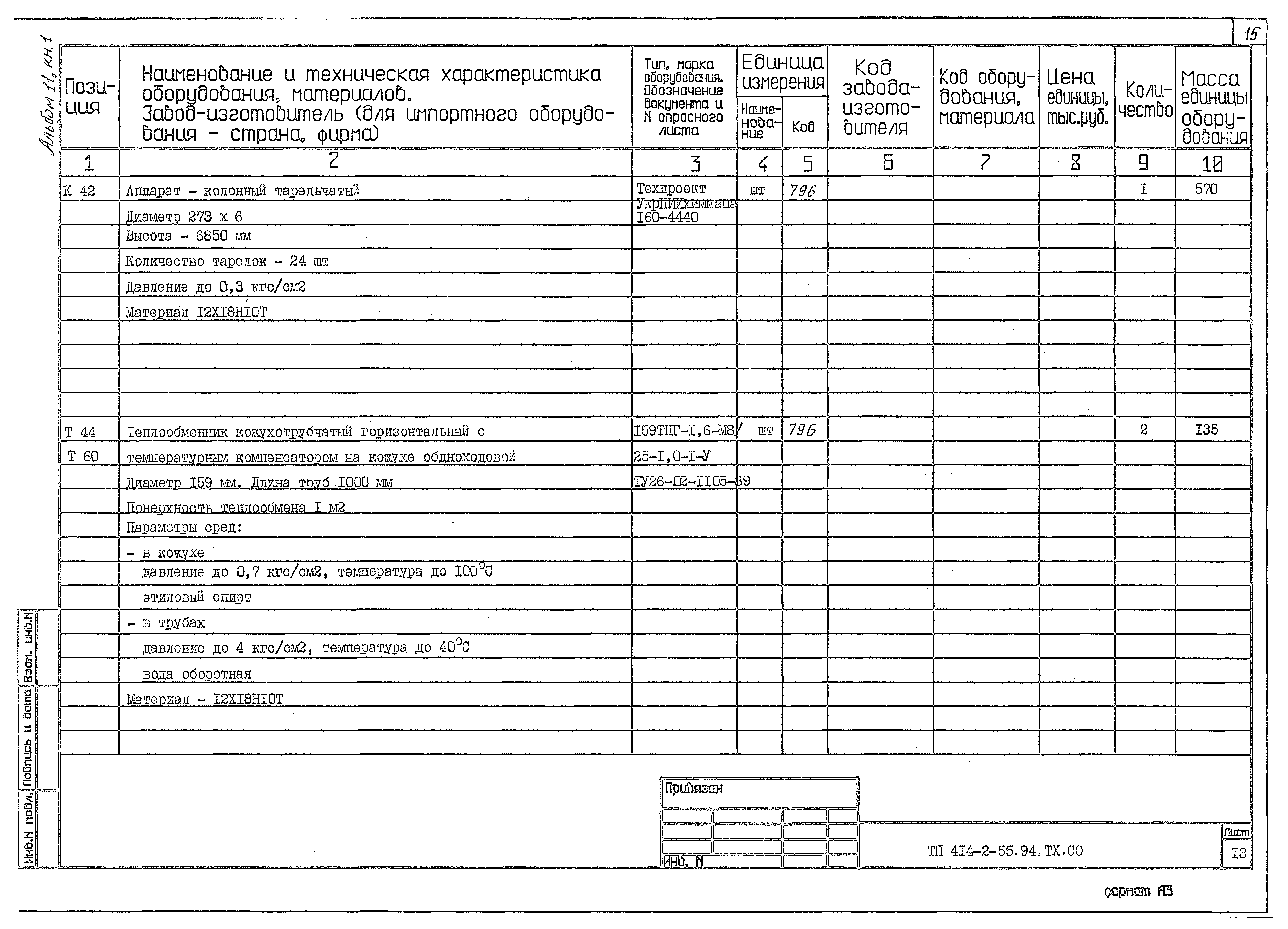 Типовой проект 414-2-55.94