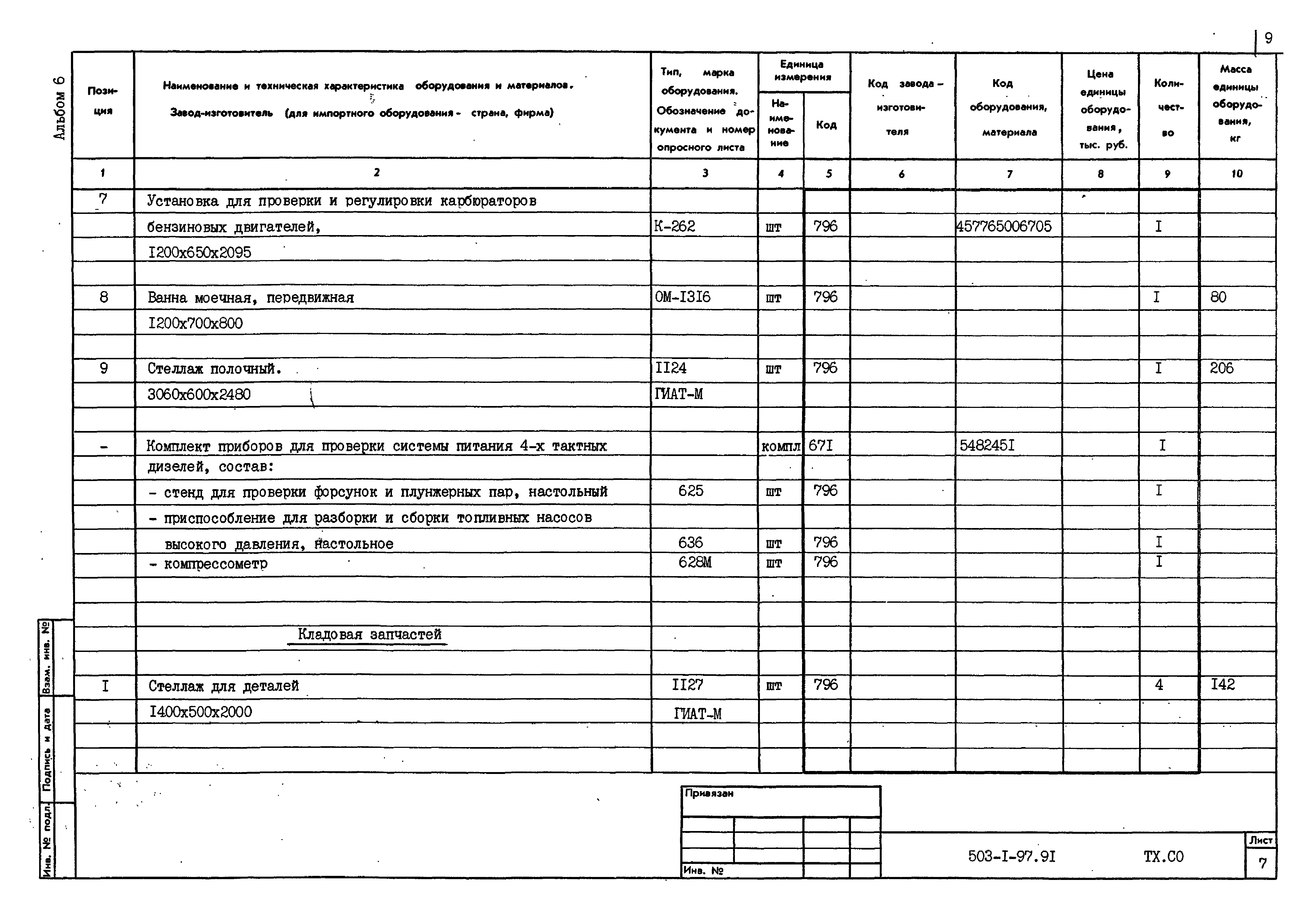 Типовой проект 503-1-97.91