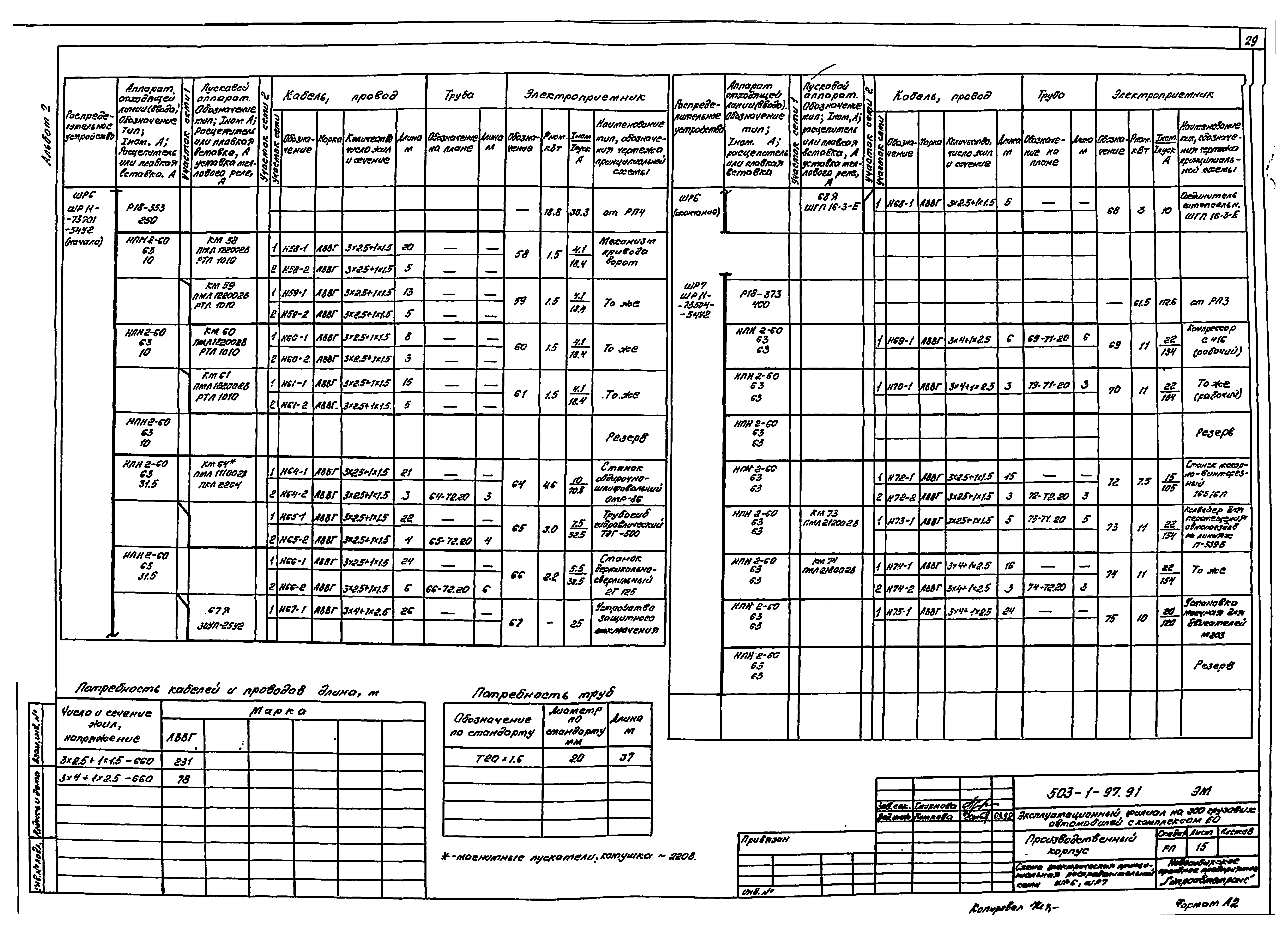 Типовой проект 503-1-97.91