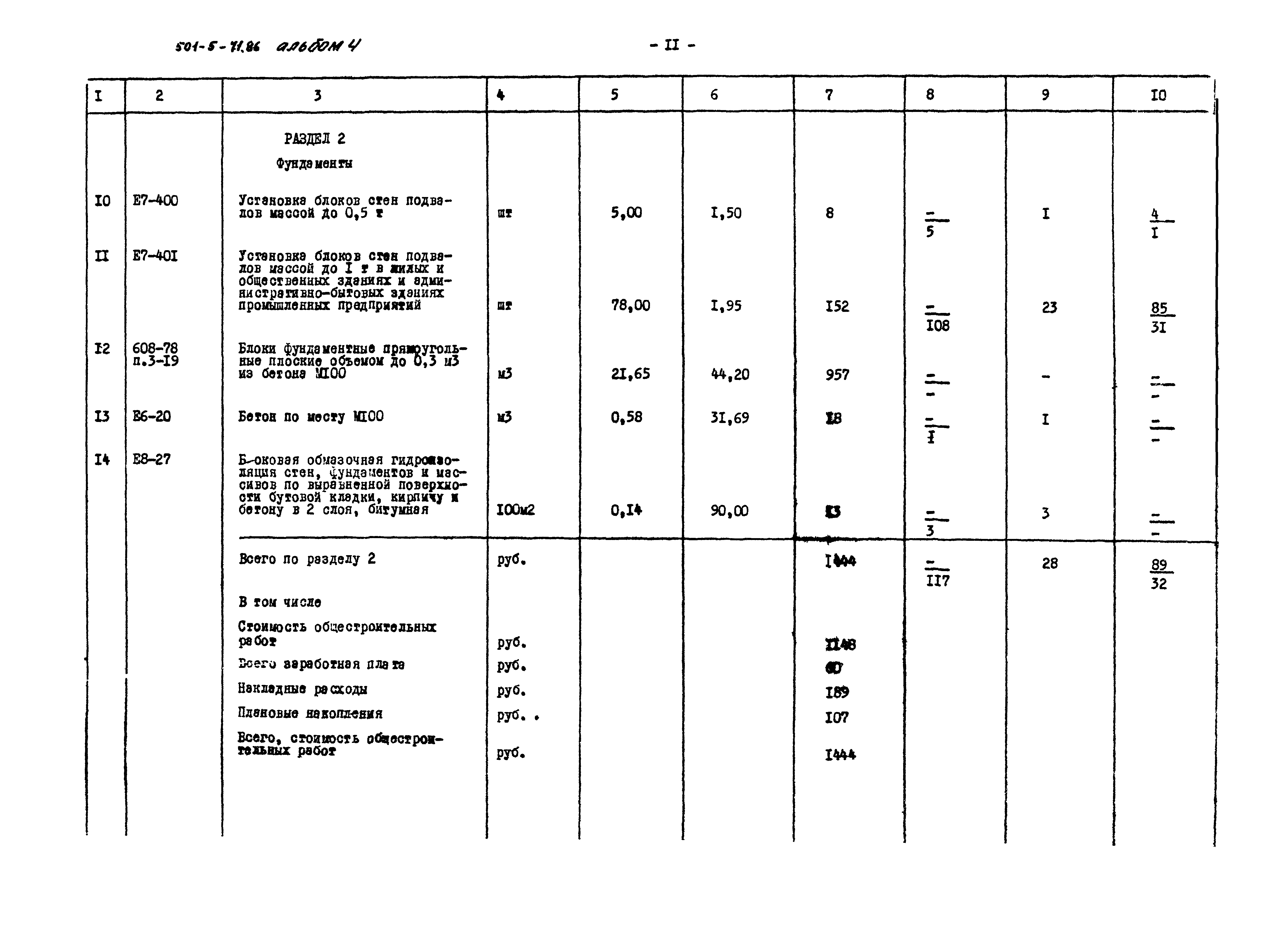 Типовой проект 501-5-71.86