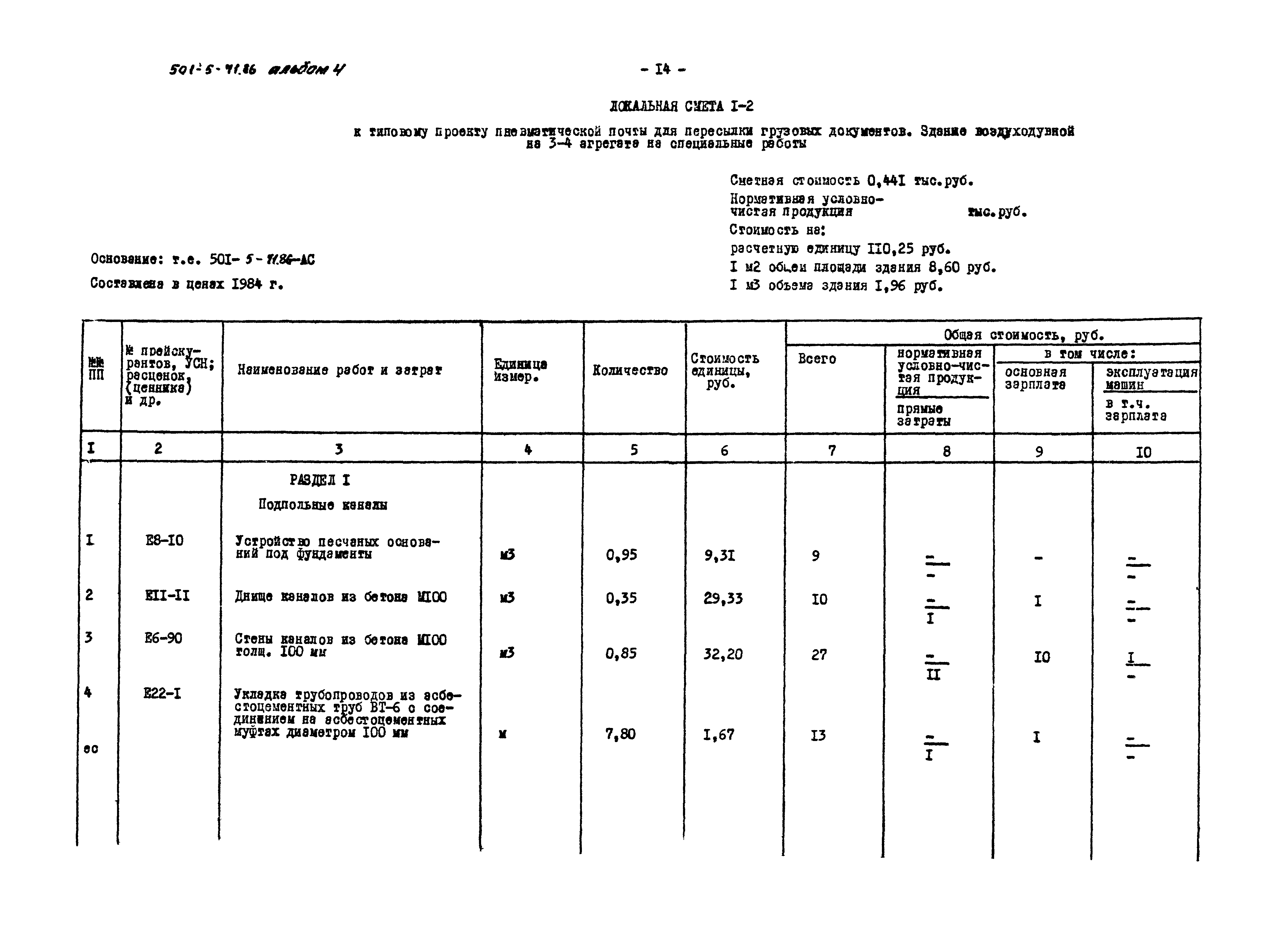 Типовой проект 501-5-71.86