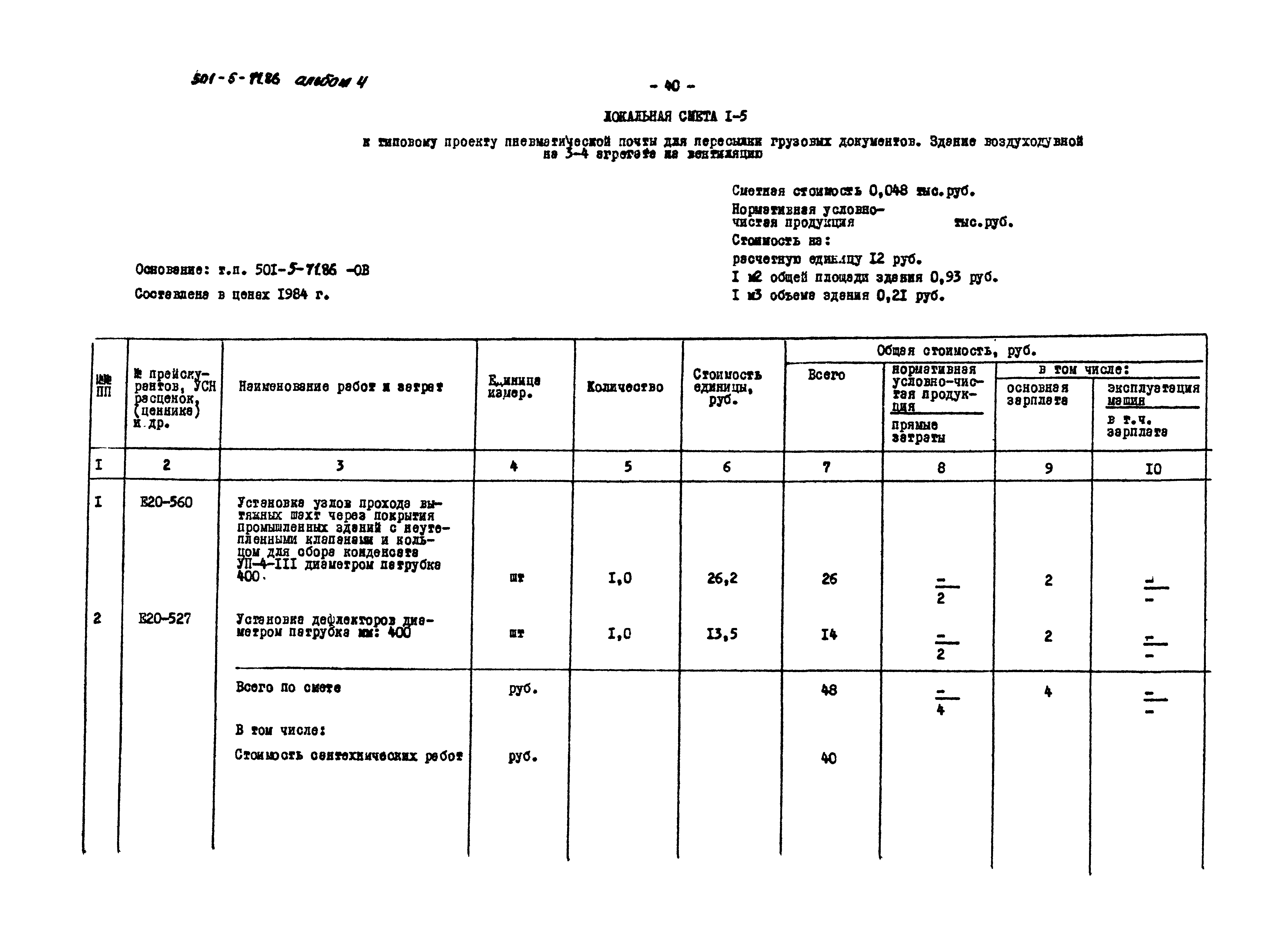 Типовой проект 501-5-71.86