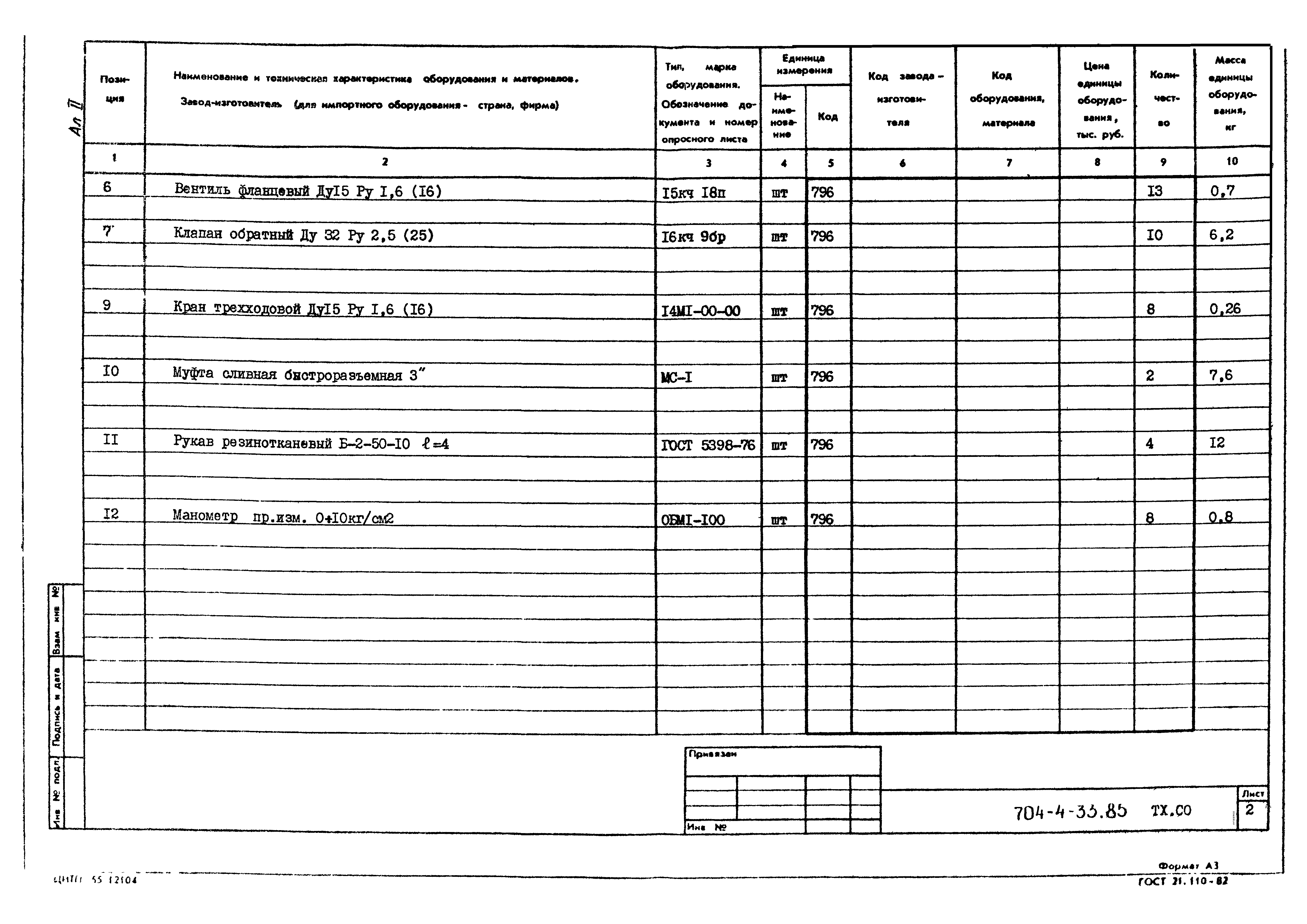 Типовой проект 704-4-33.85