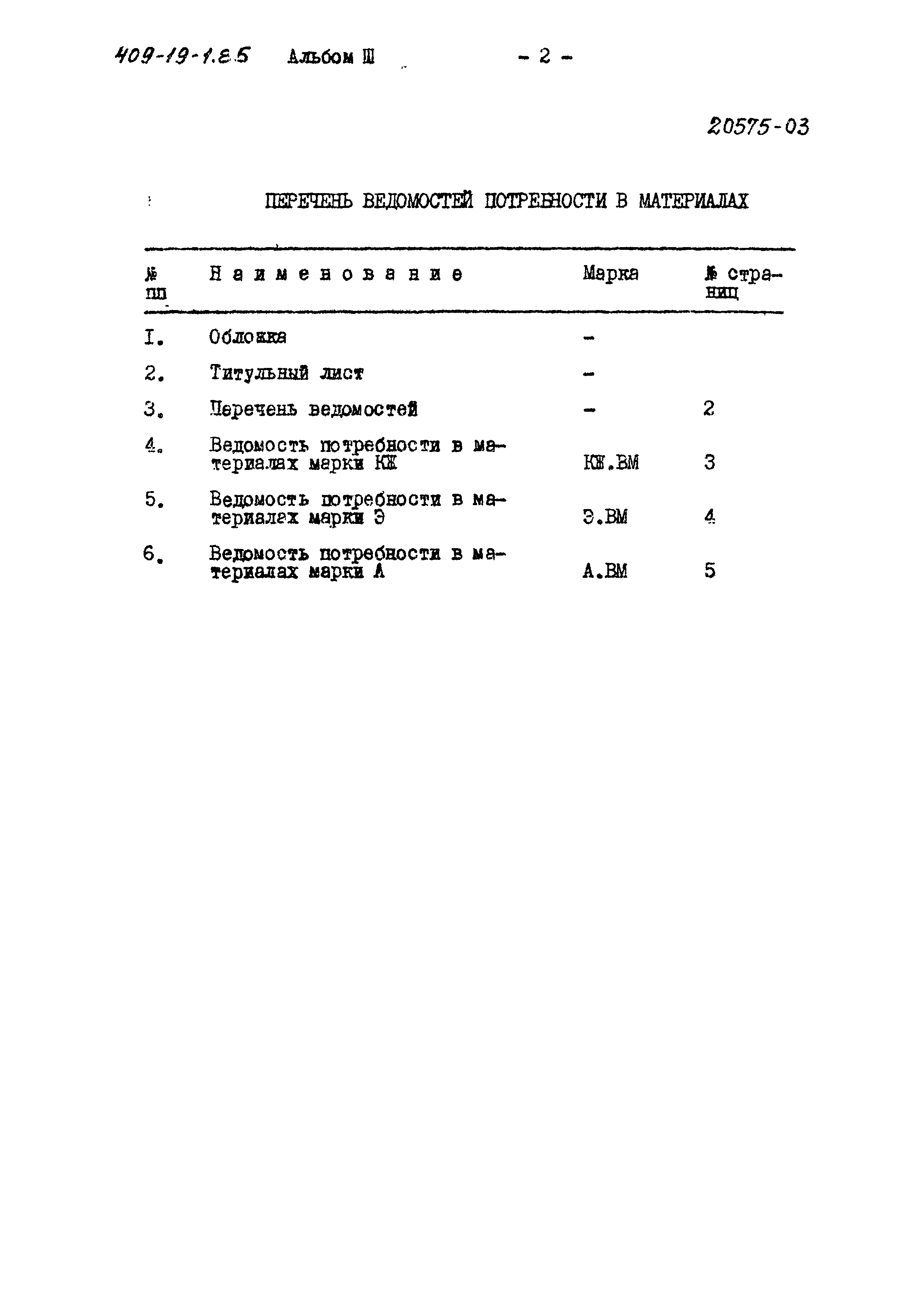 Типовой проект 409-19-1.85