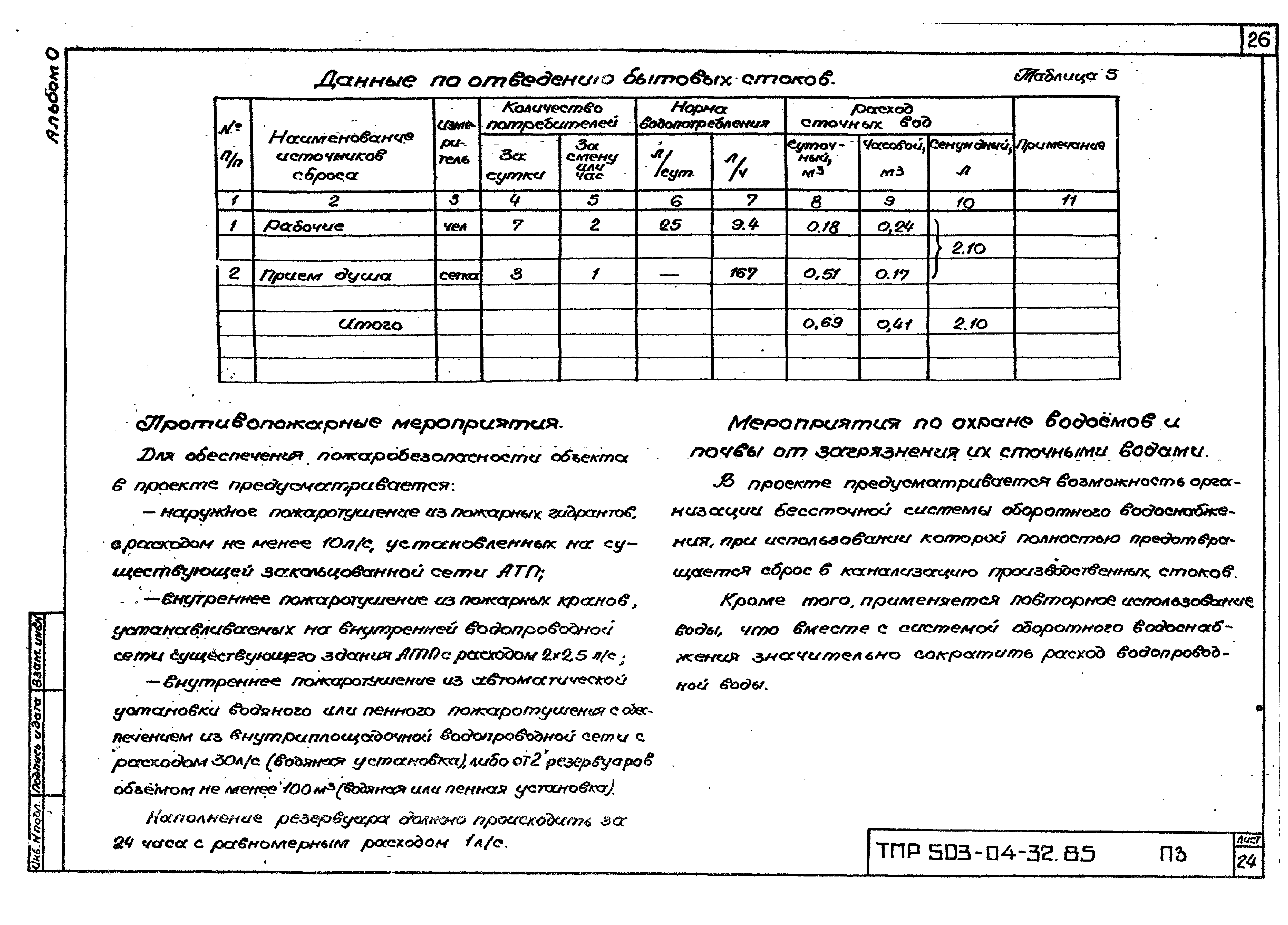 Типовые проектные решения 503-04-32.85