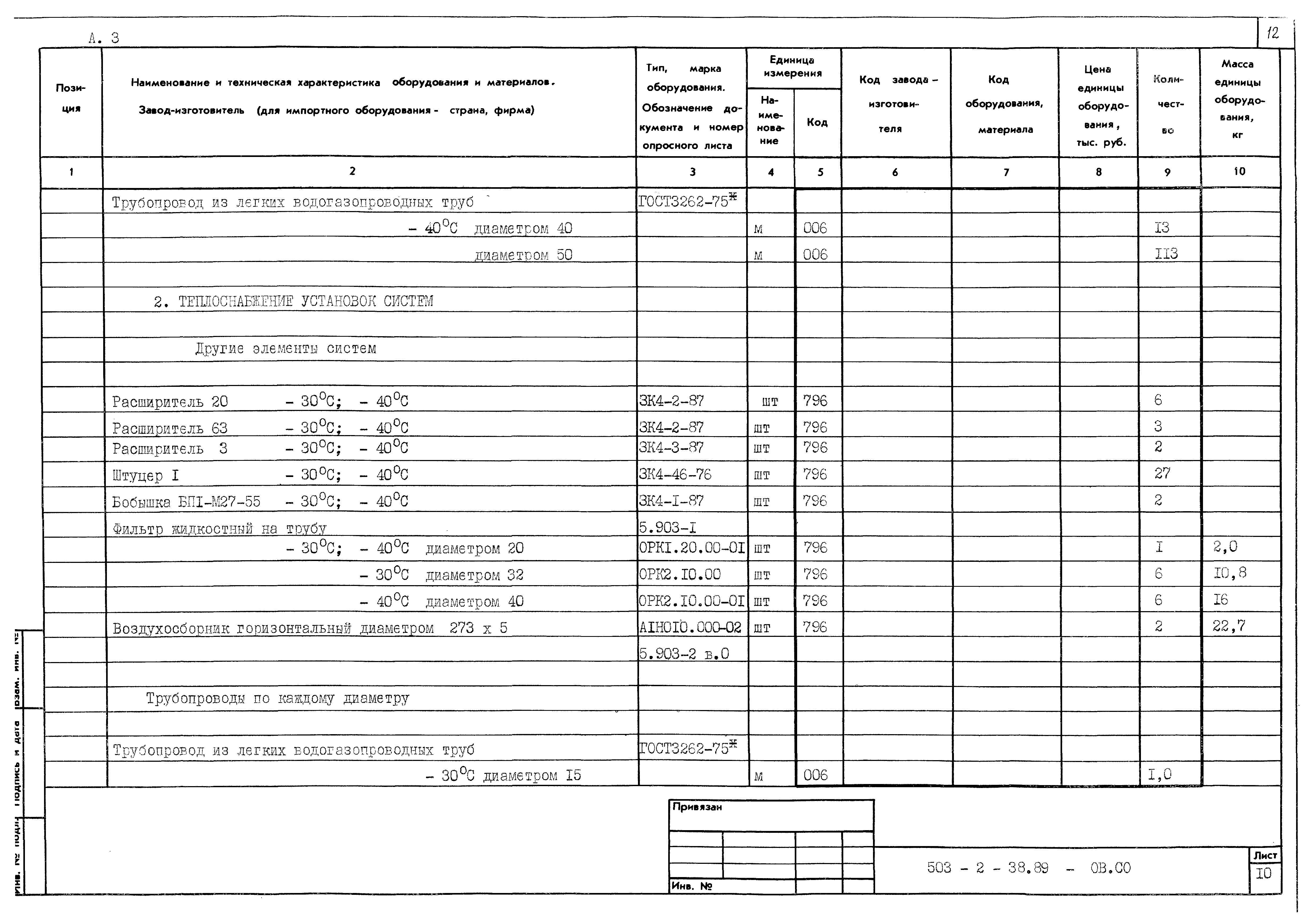 Типовой проект 503-2-38.89