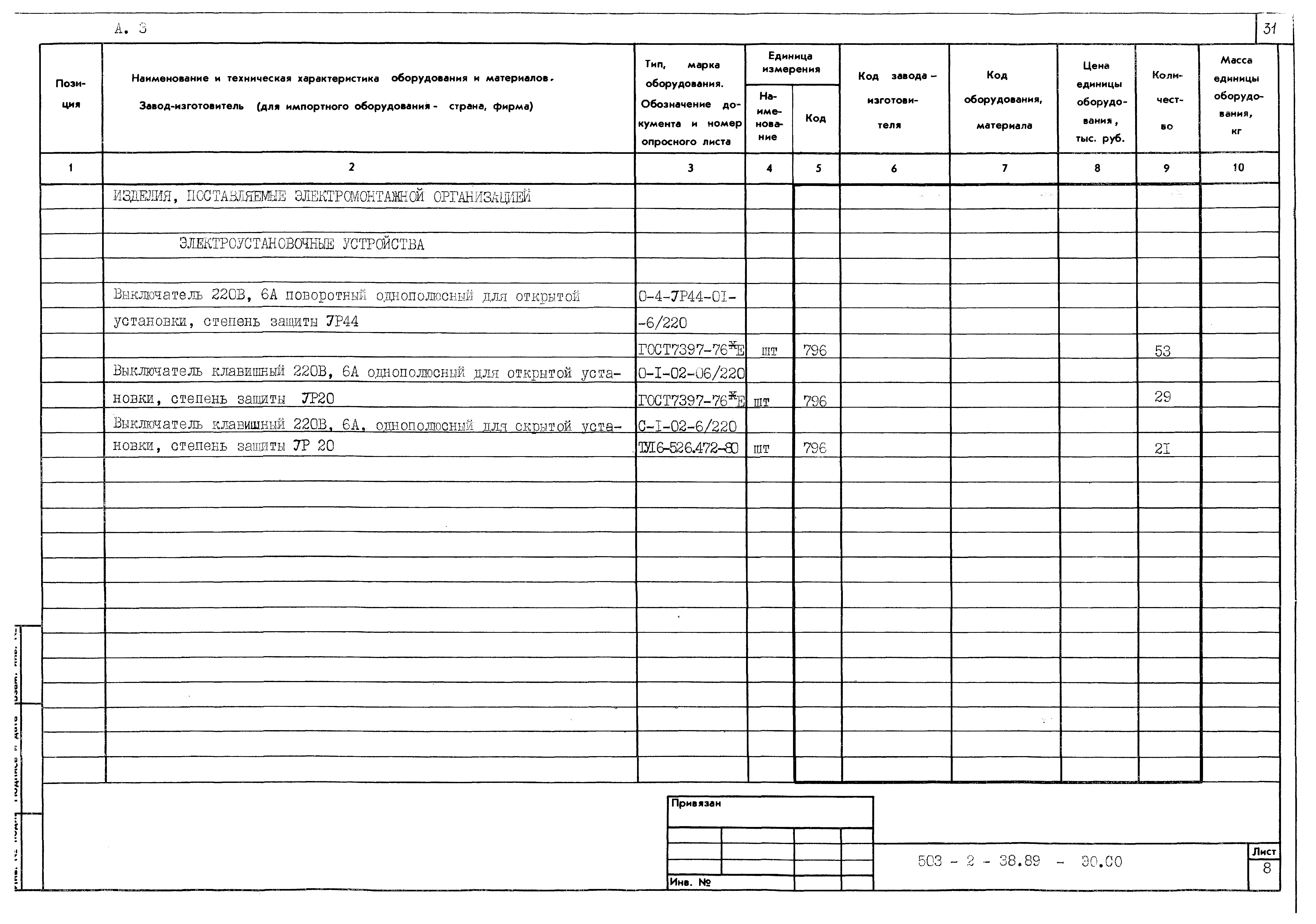 Типовой проект 503-2-38.89