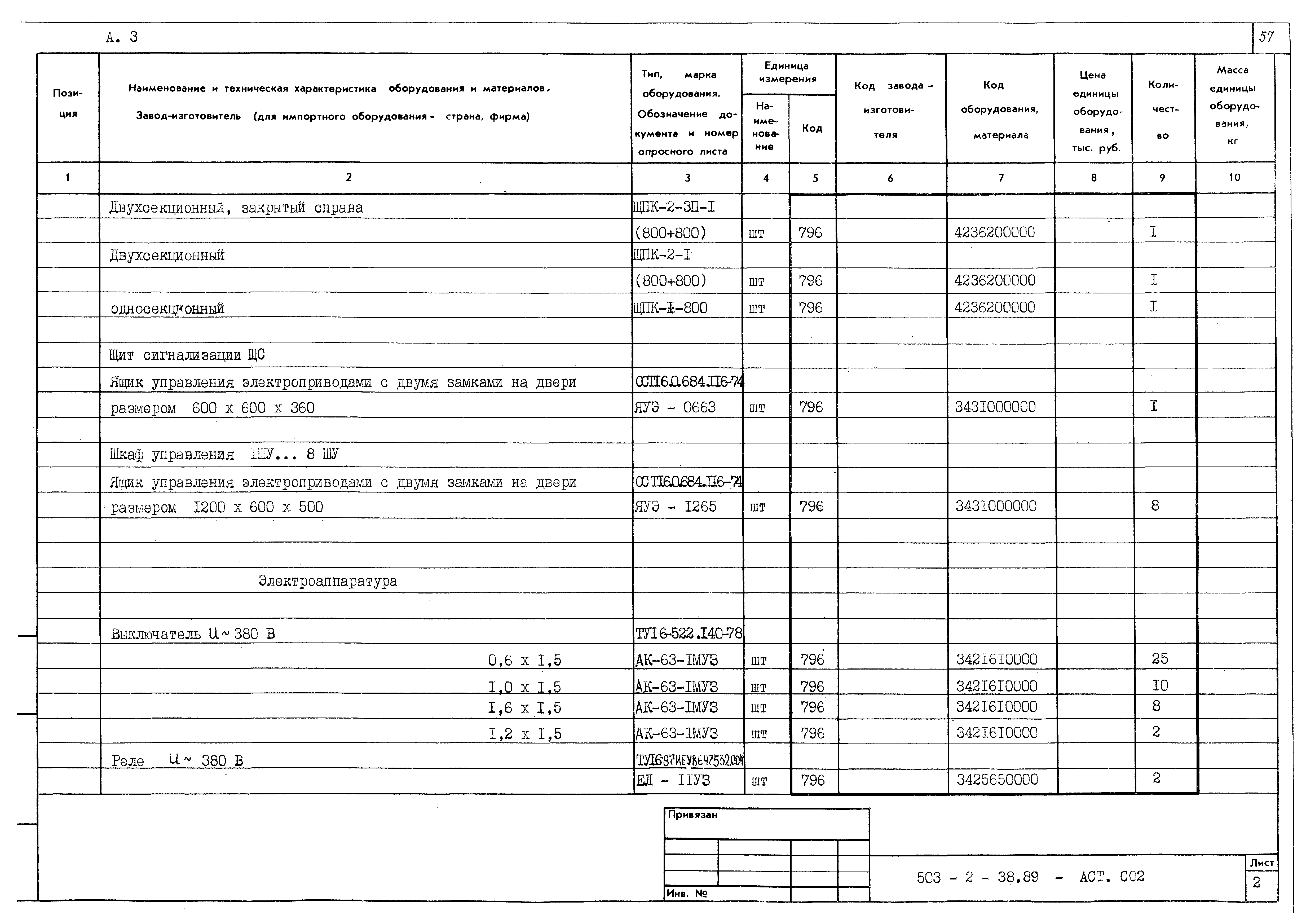 Типовой проект 503-2-38.89