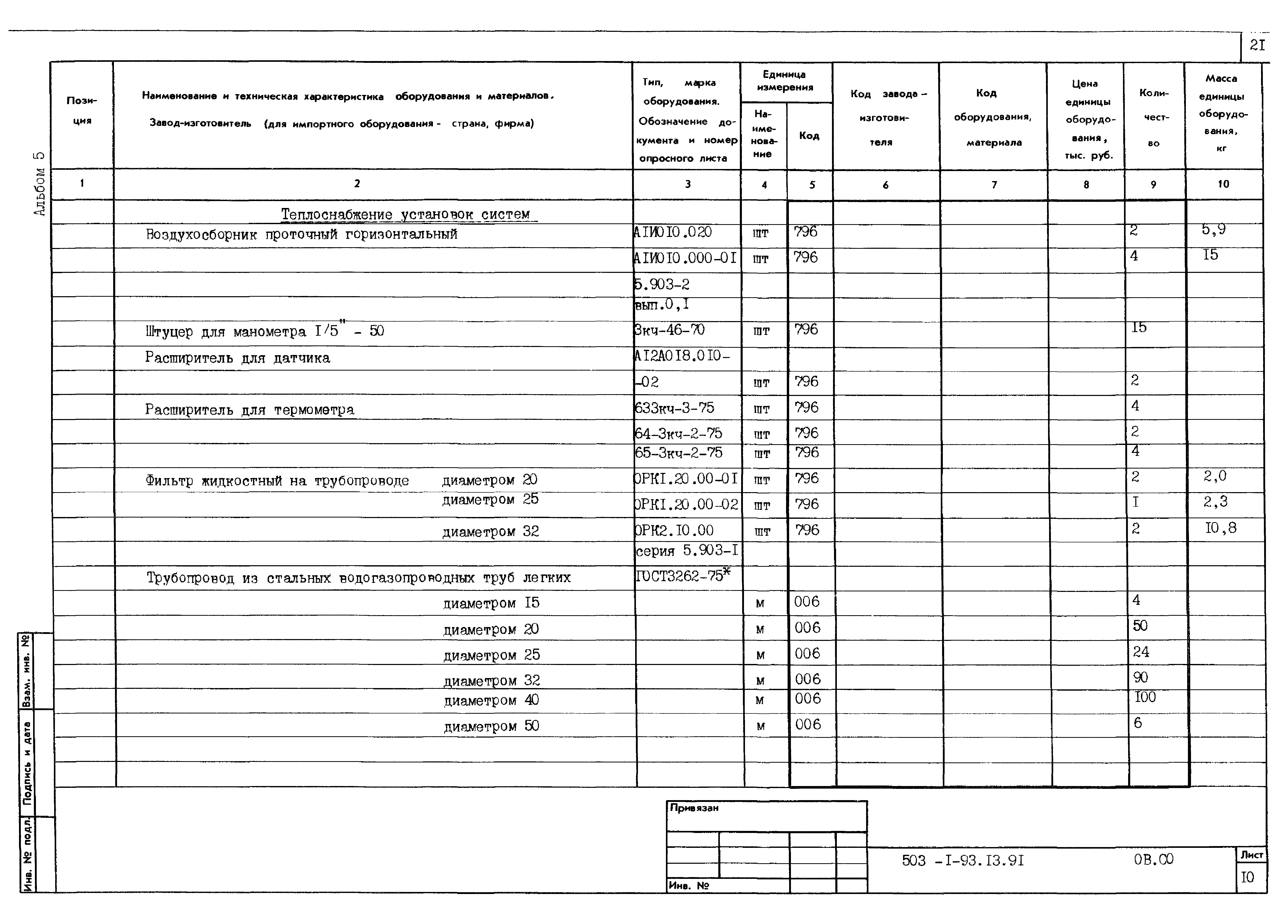 Типовой проект 503-1-93.13.91