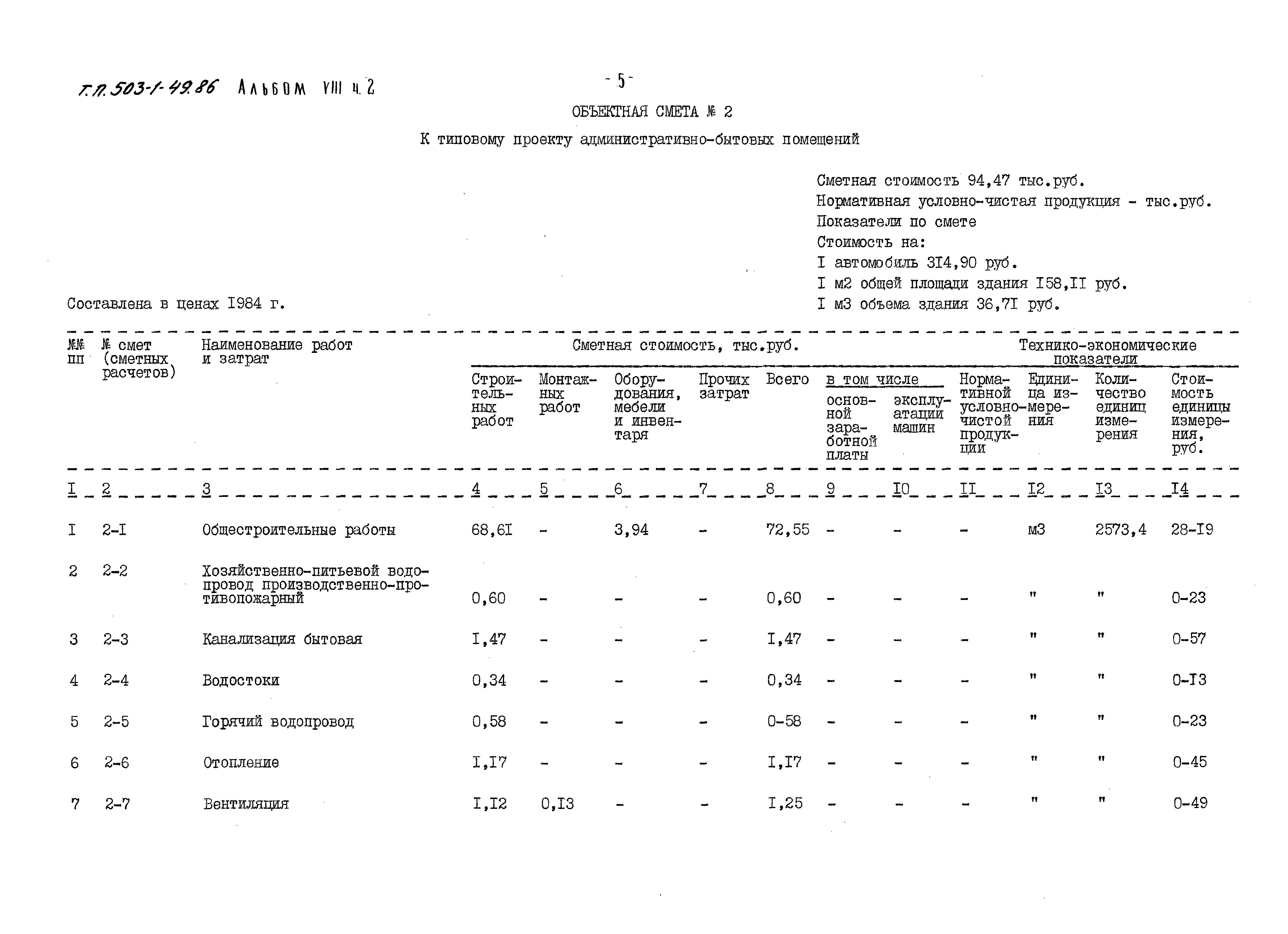 Типовой проект 503-1-49.86