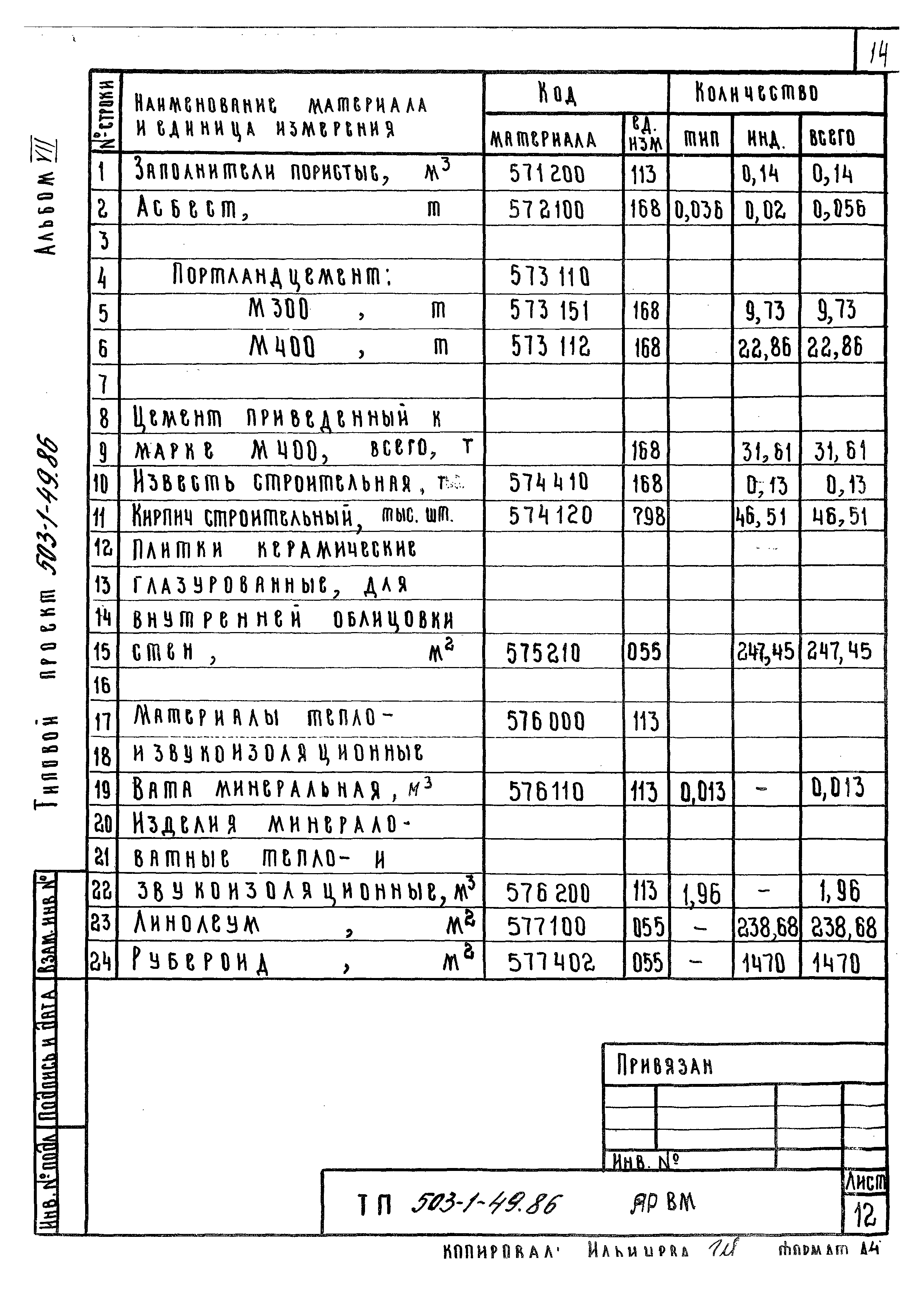 Типовой проект 503-1-49.86