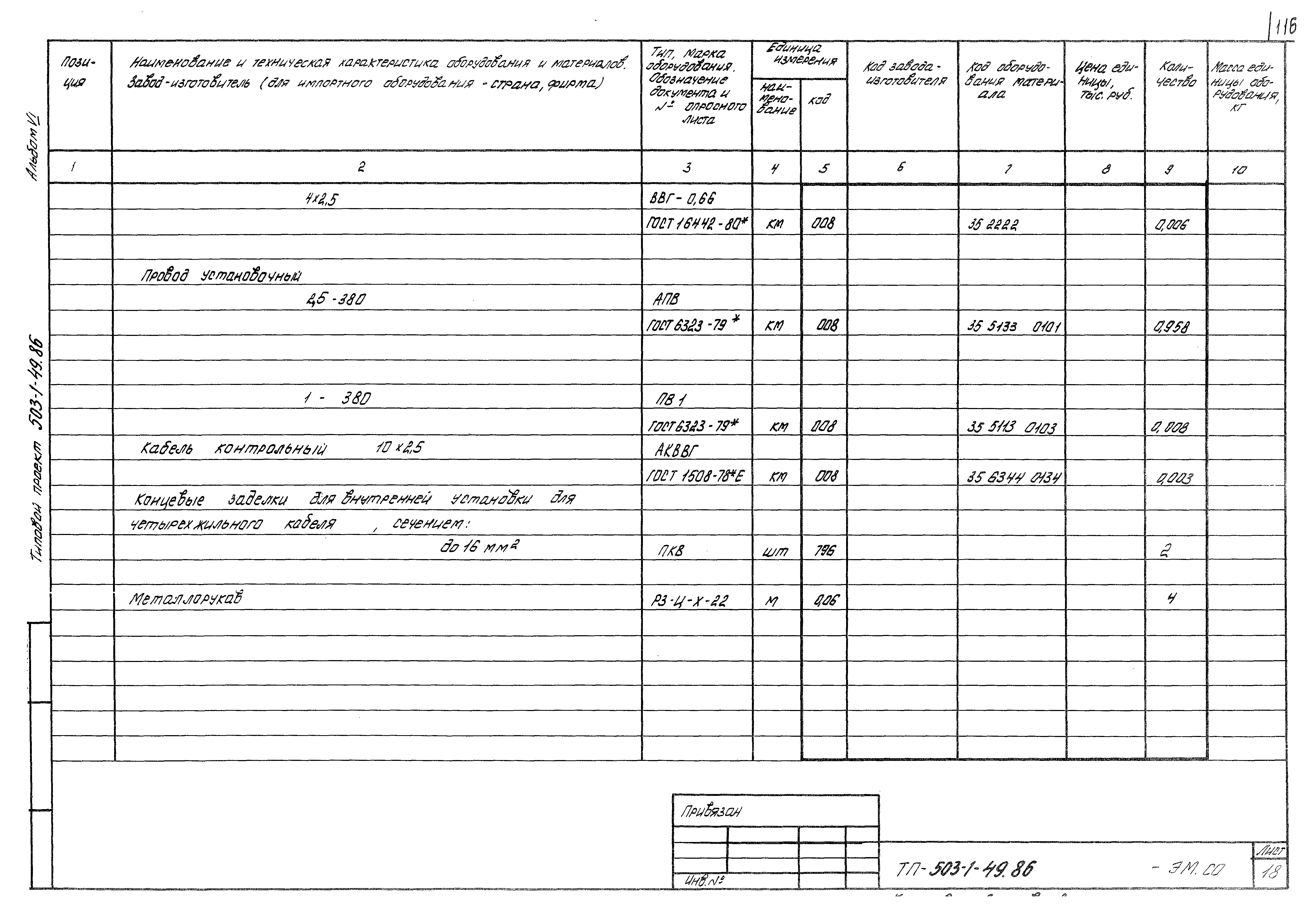 Типовой проект 503-1-49.86