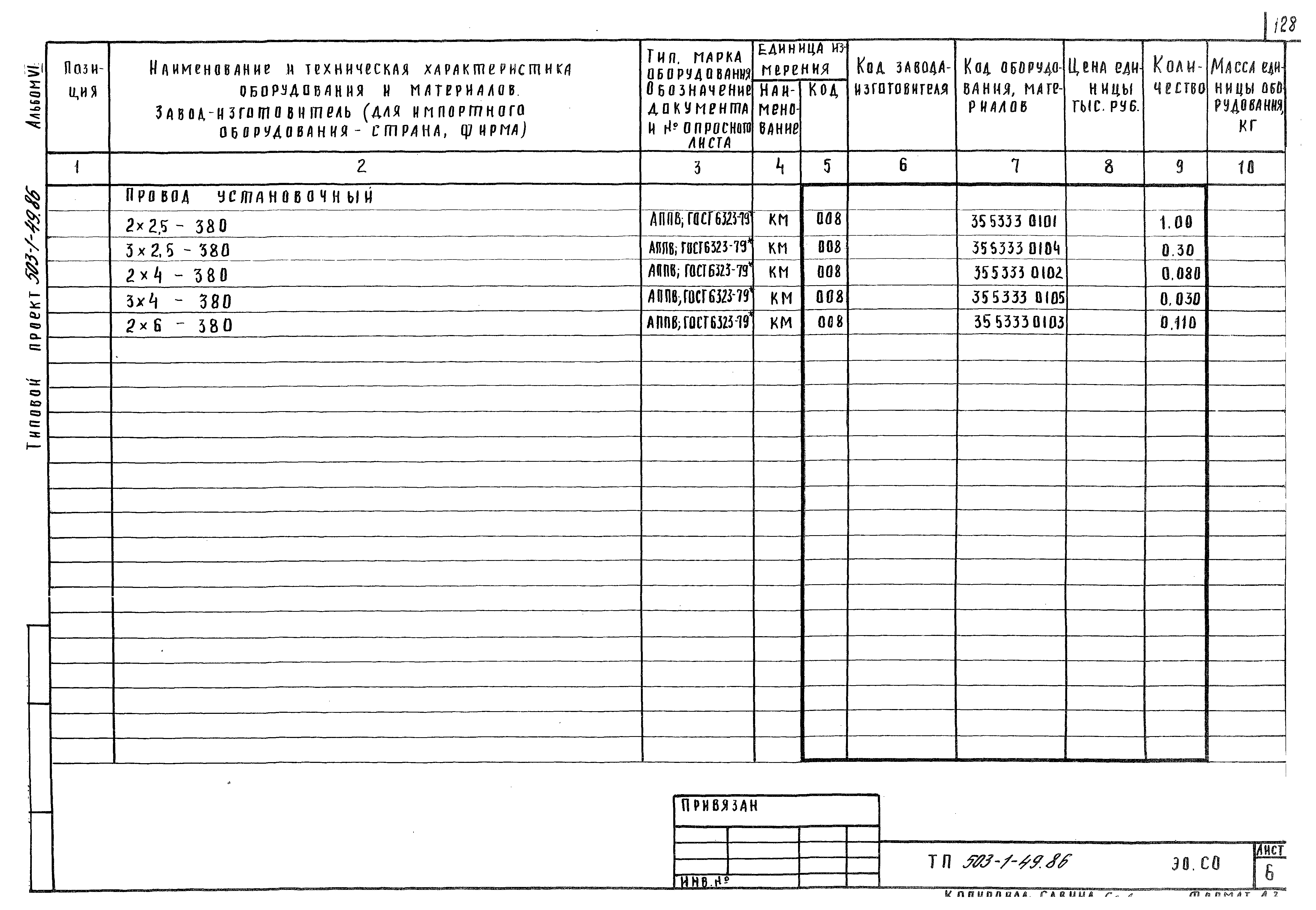 Типовой проект 503-1-49.86