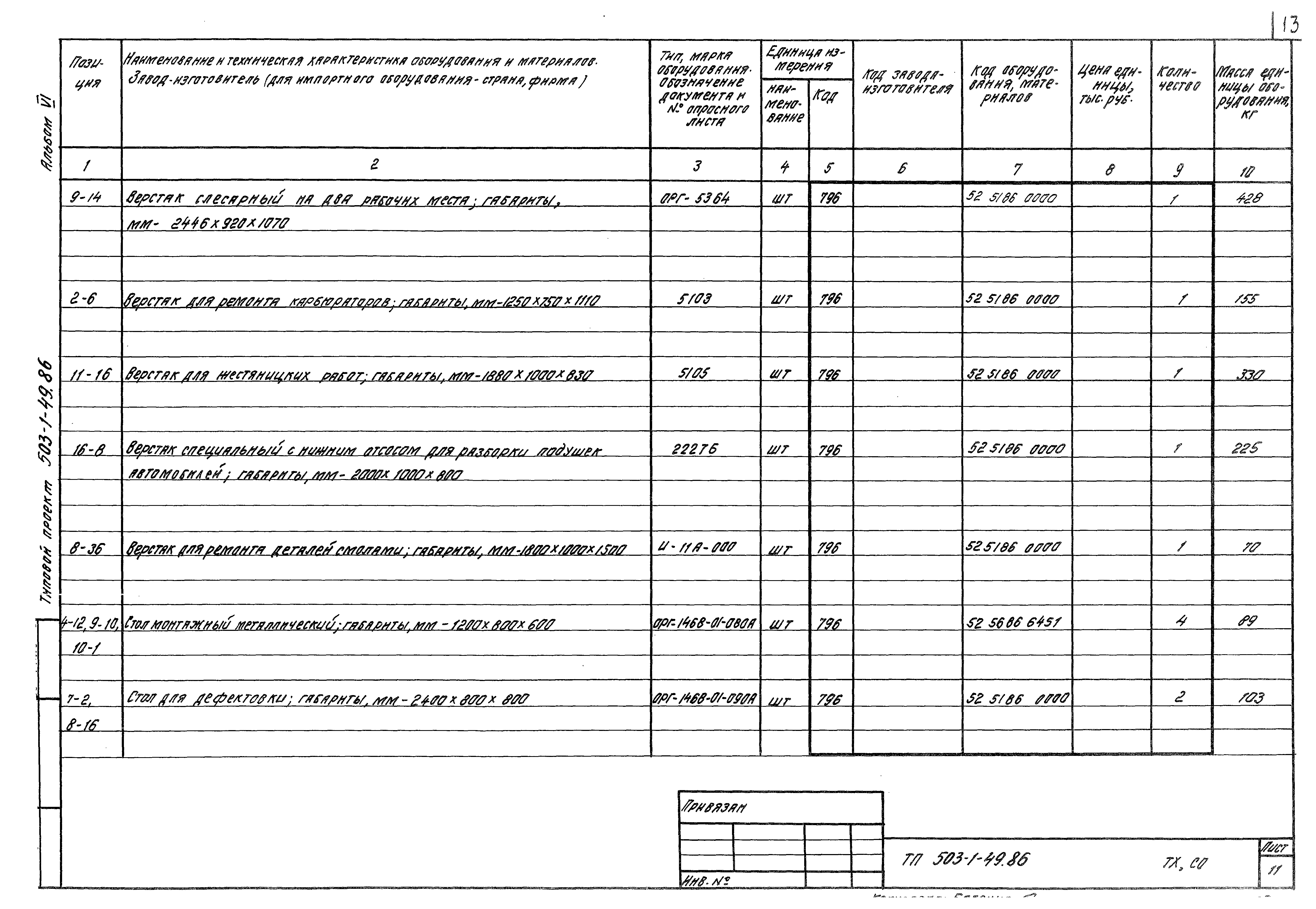 Типовой проект 503-1-49.86