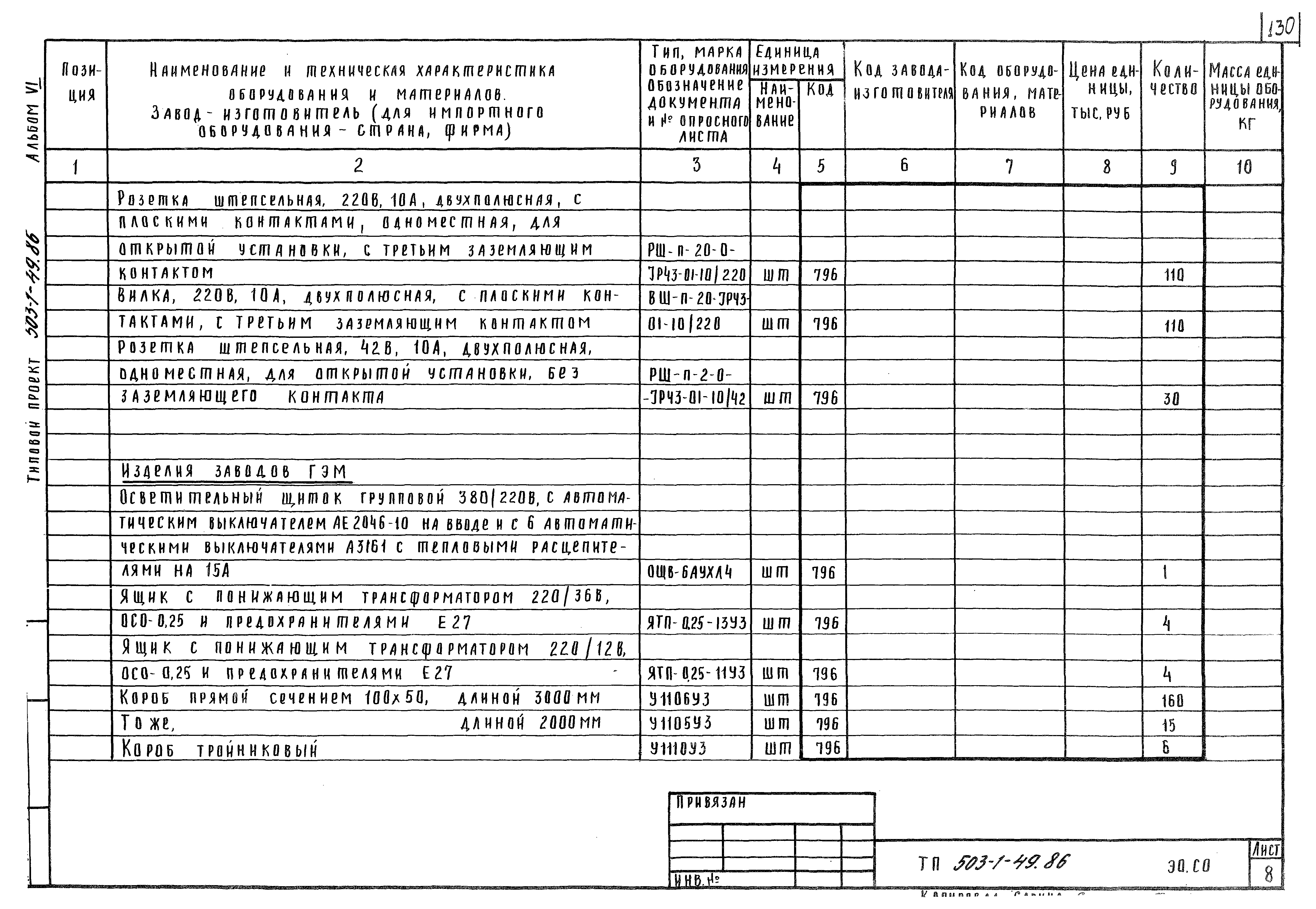 Типовой проект 503-1-49.86