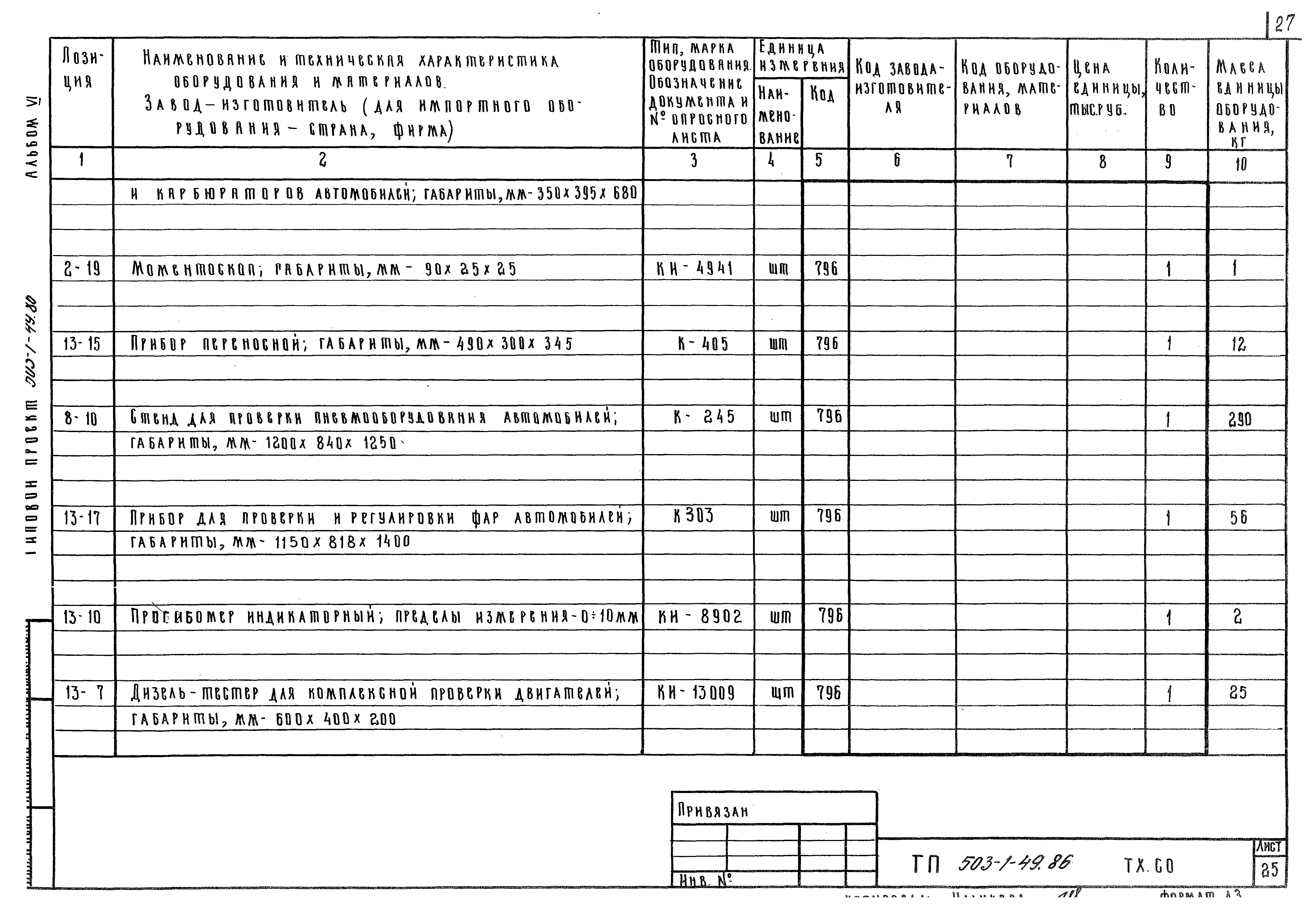 Типовой проект 503-1-49.86