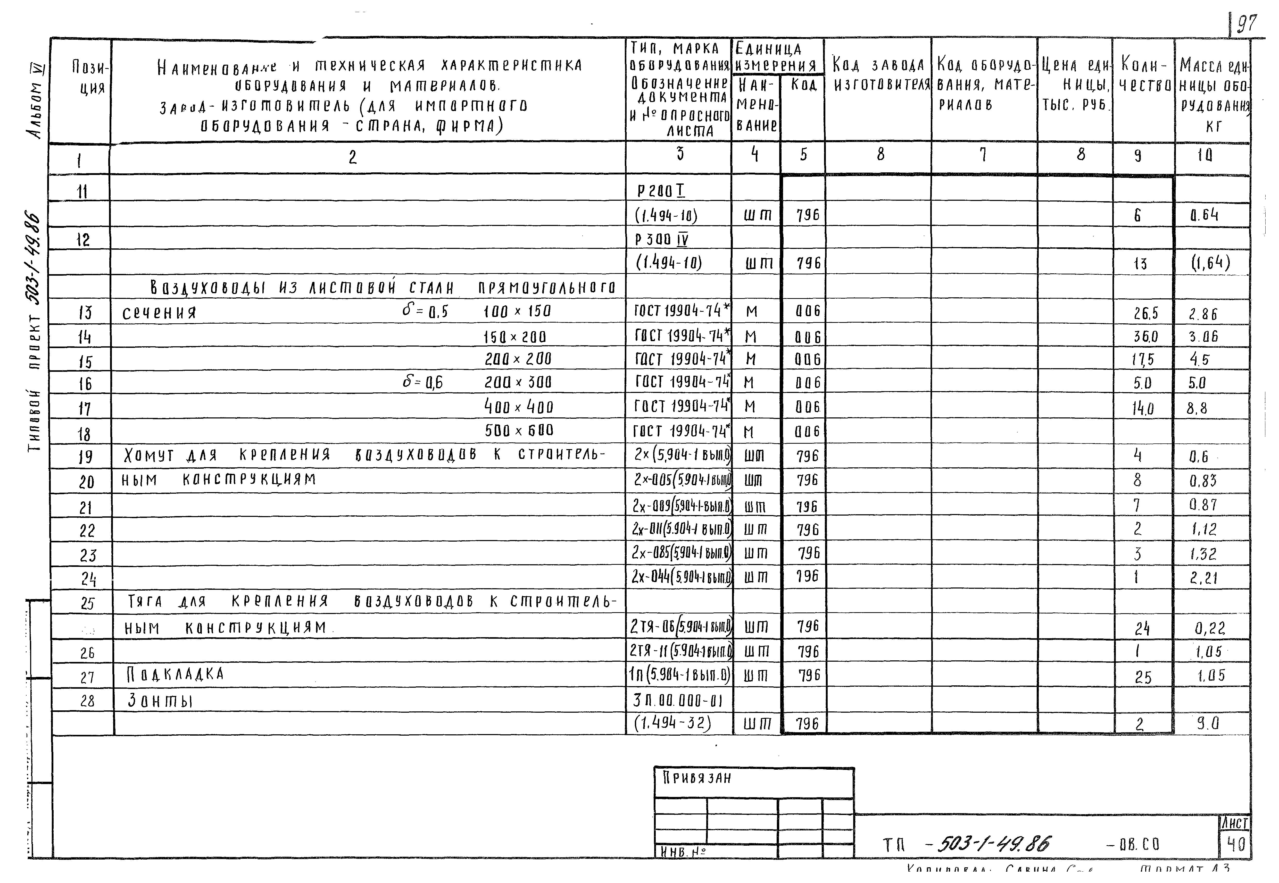 Типовой проект 503-1-49.86