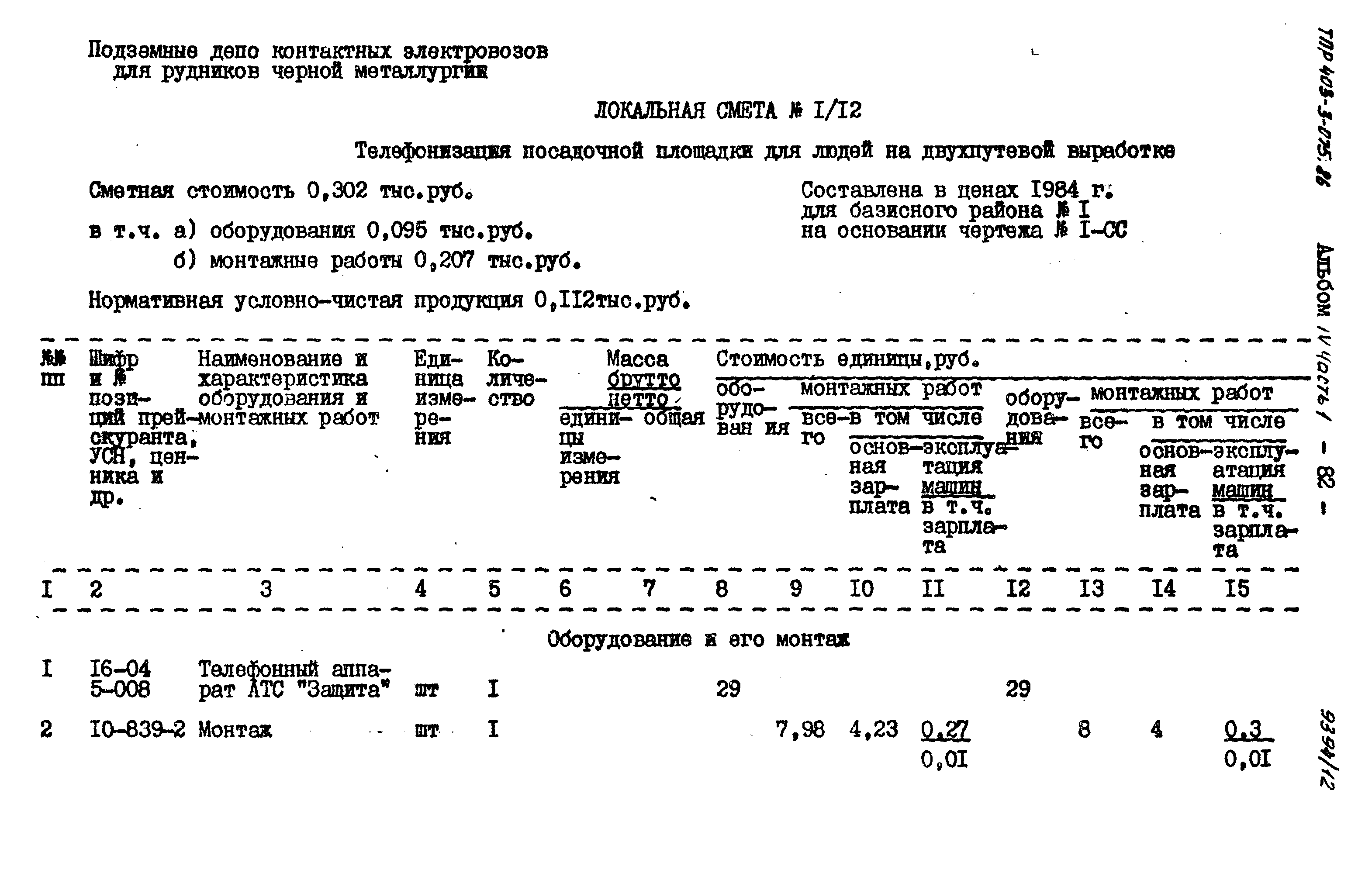 Типовые проектные решения 403-3-075.86