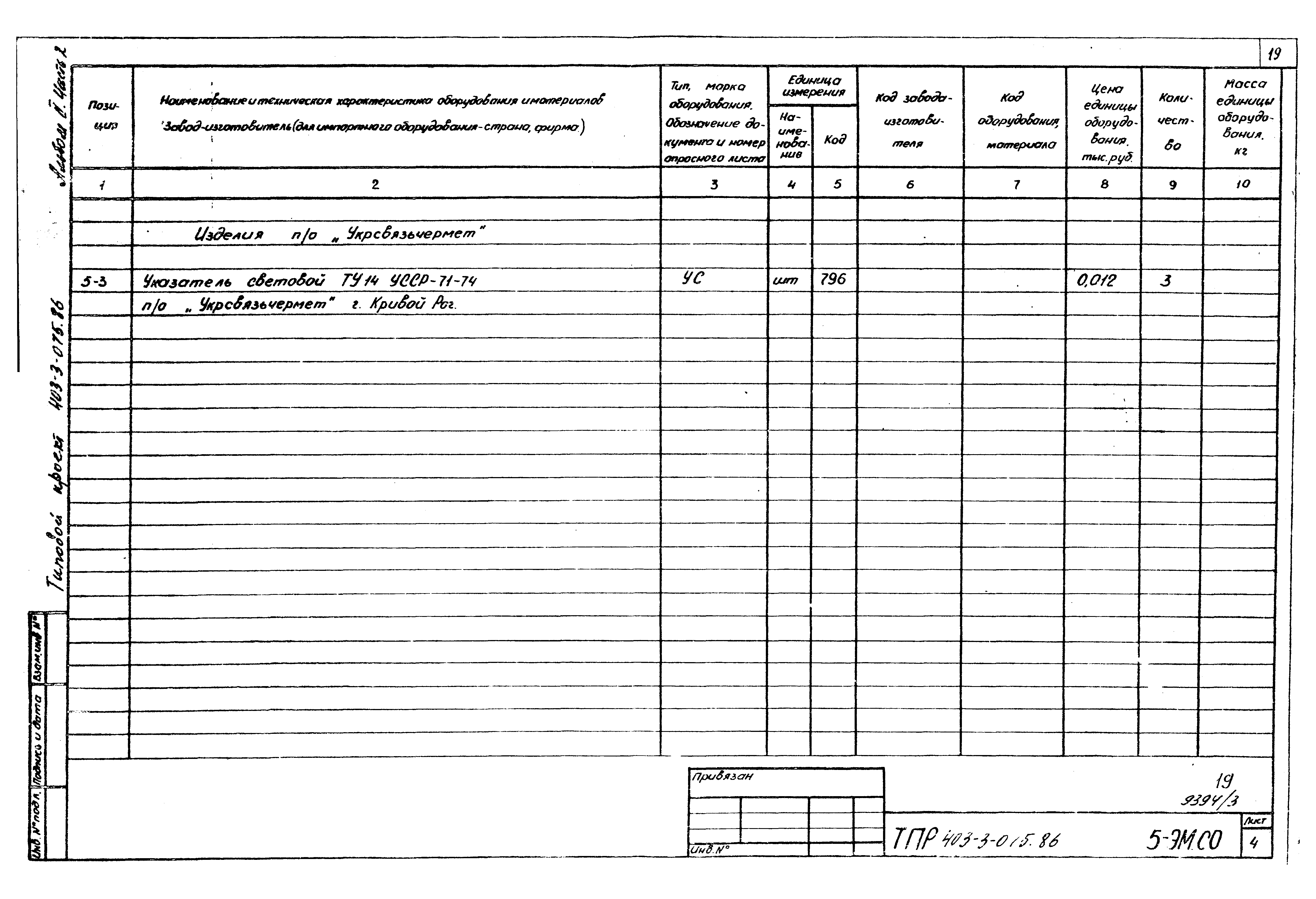 Типовые проектные решения 403-3-075.86