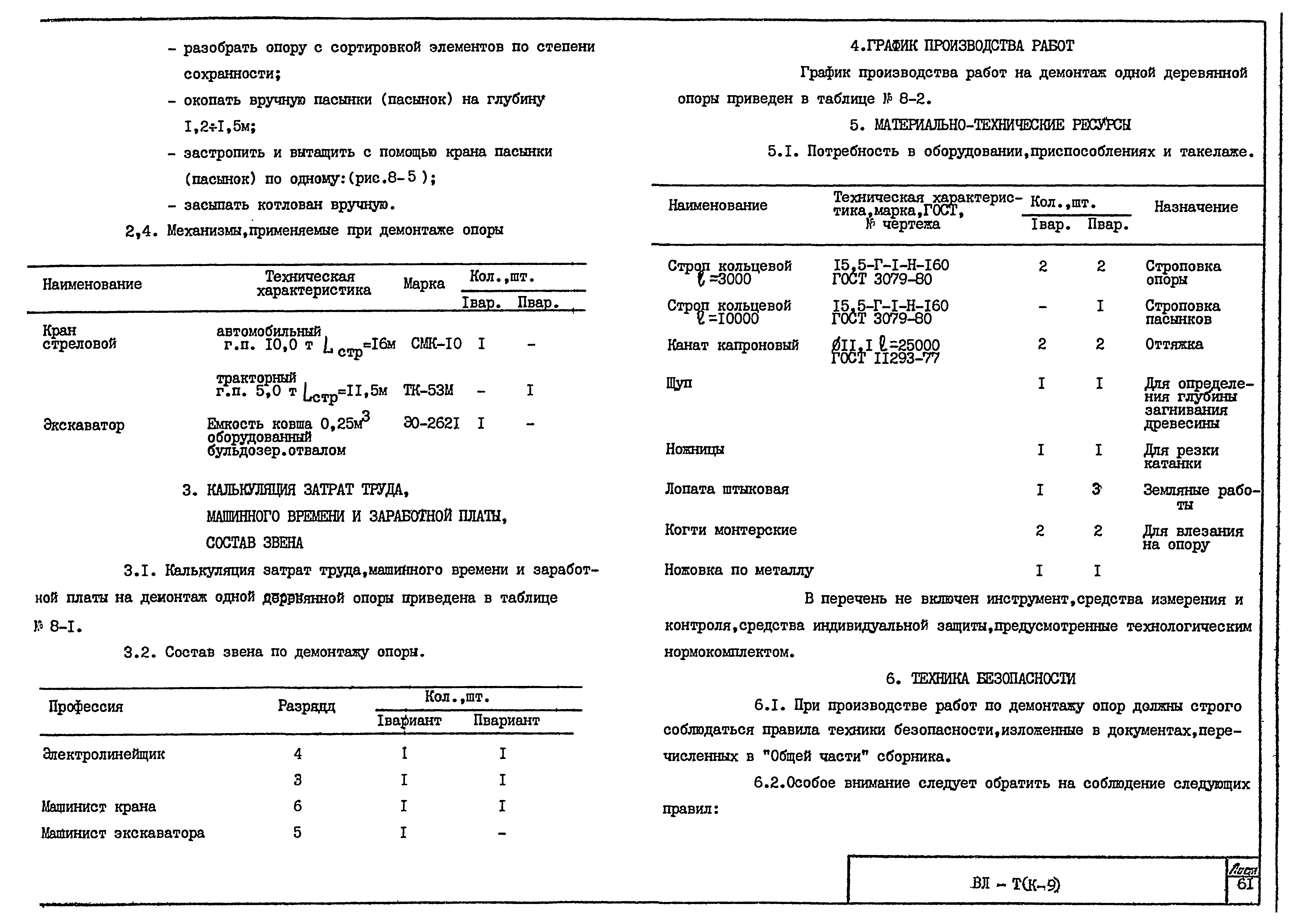 Технологическая карта К-9-8