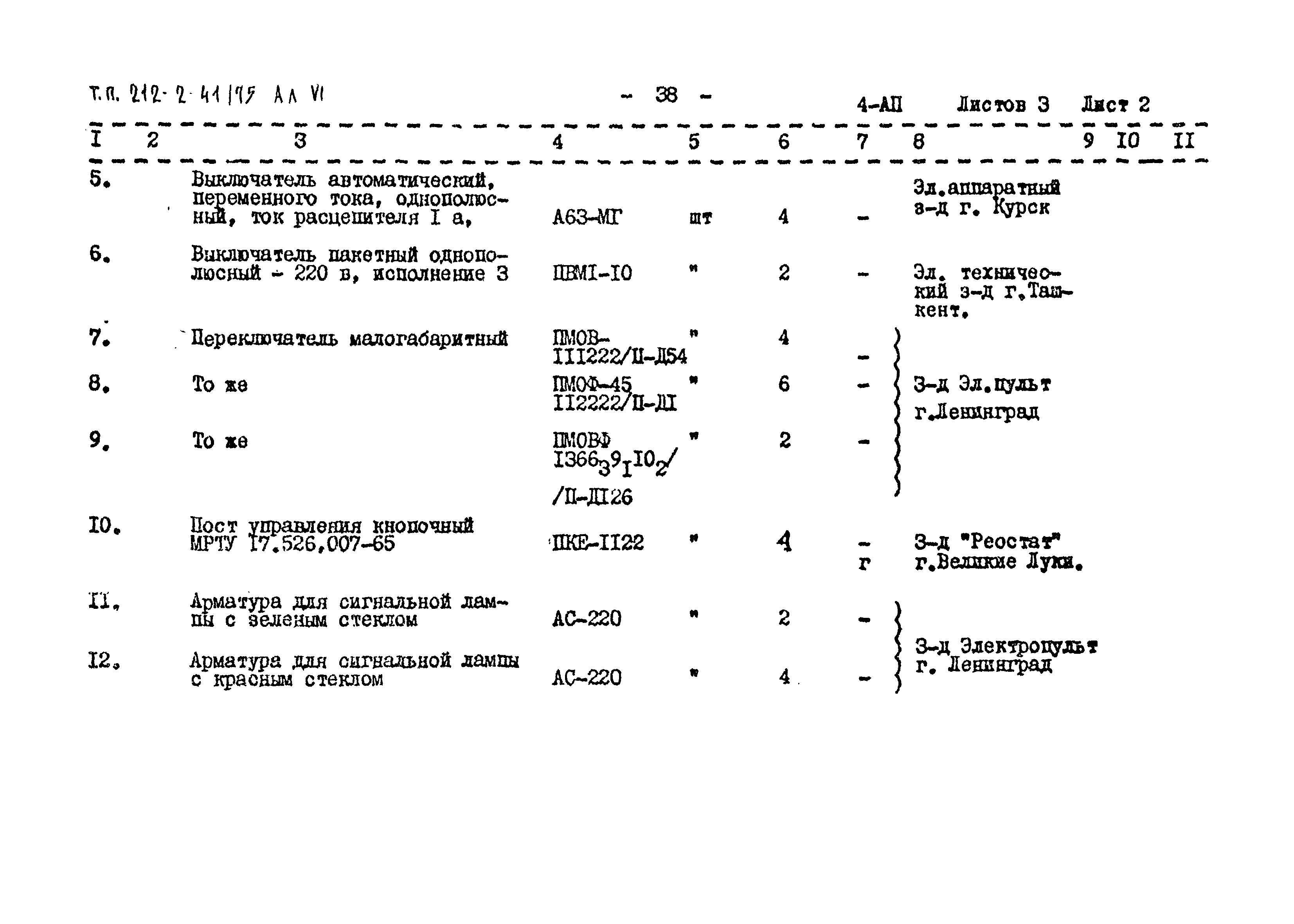 Типовой проект 212-2-41/75