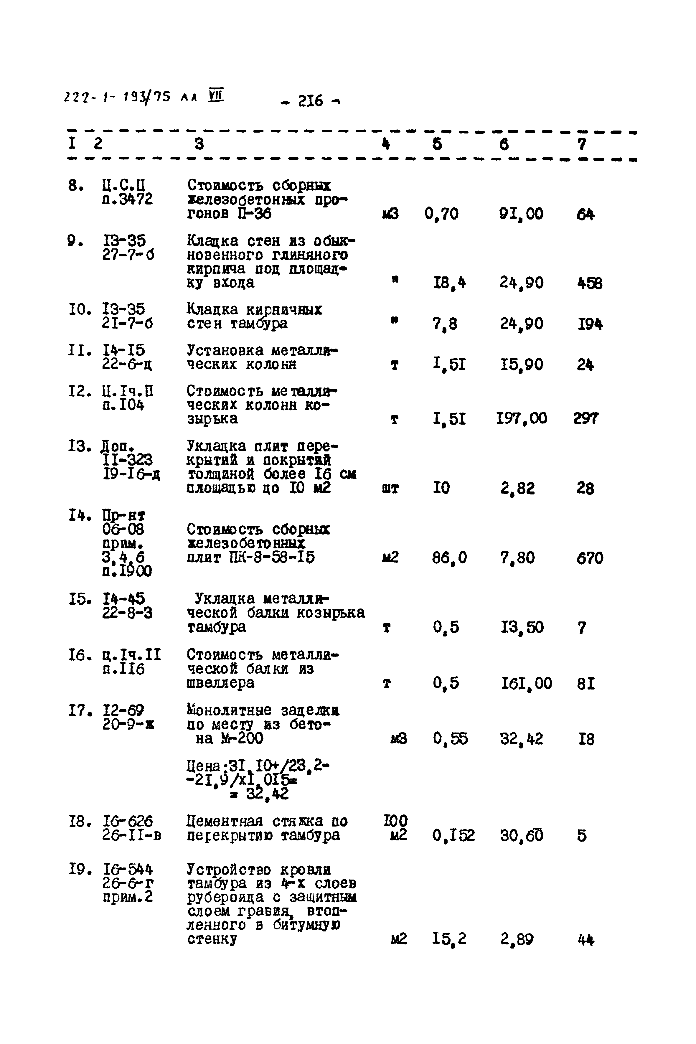 Типовой проект 222-1-193/75