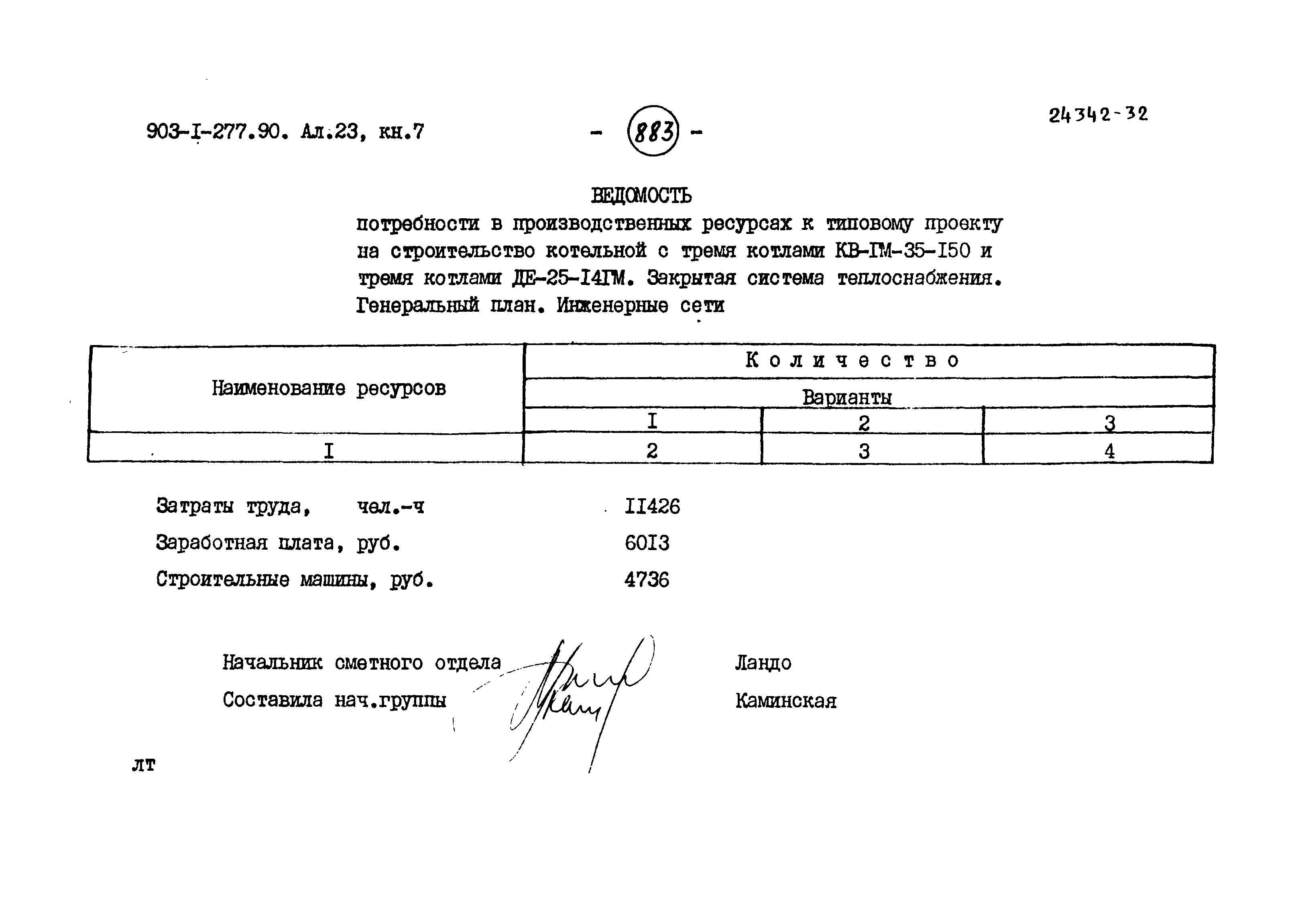 Типовой проект 903-1-277.90