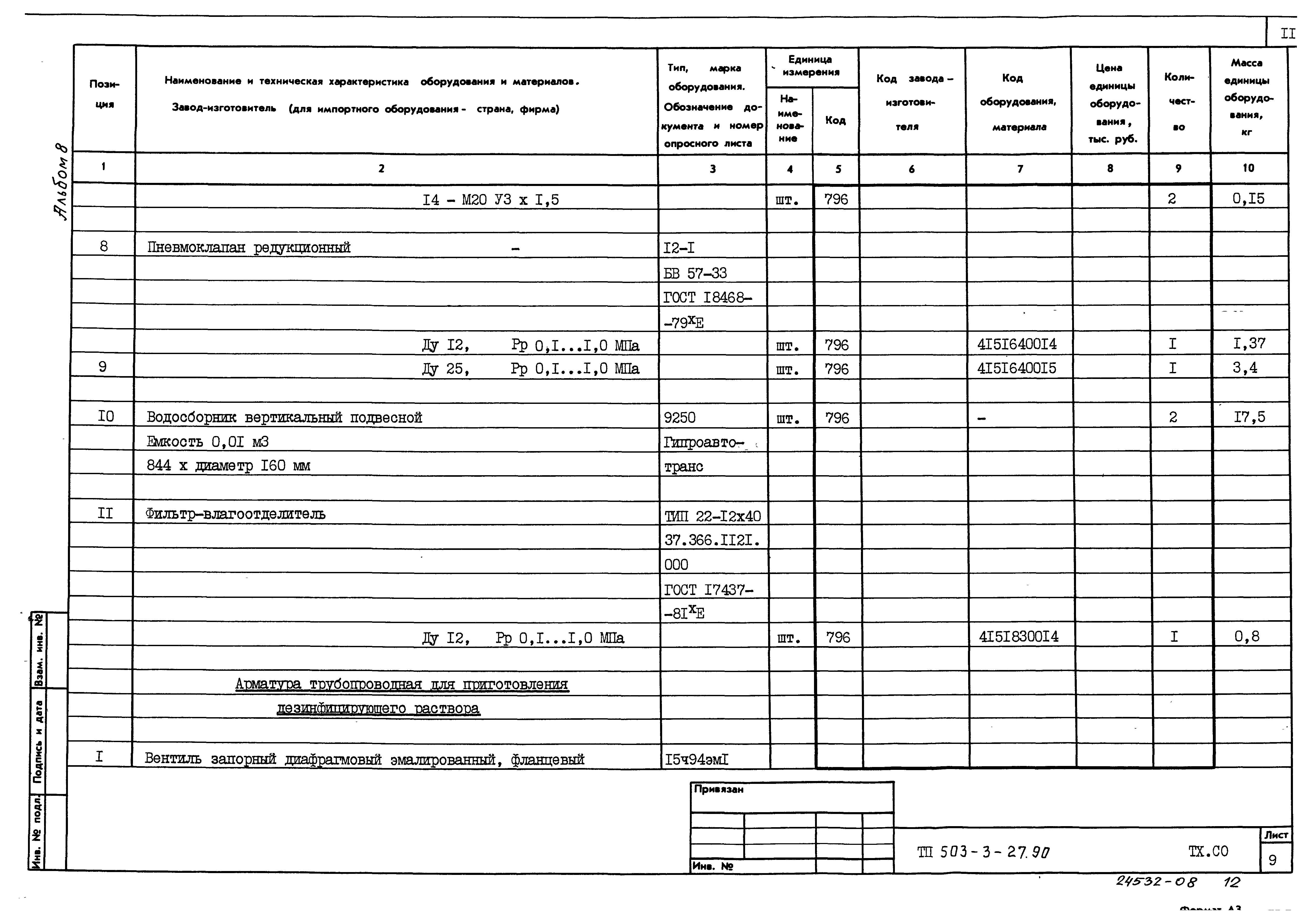 Типовой проект 503-3-27.90