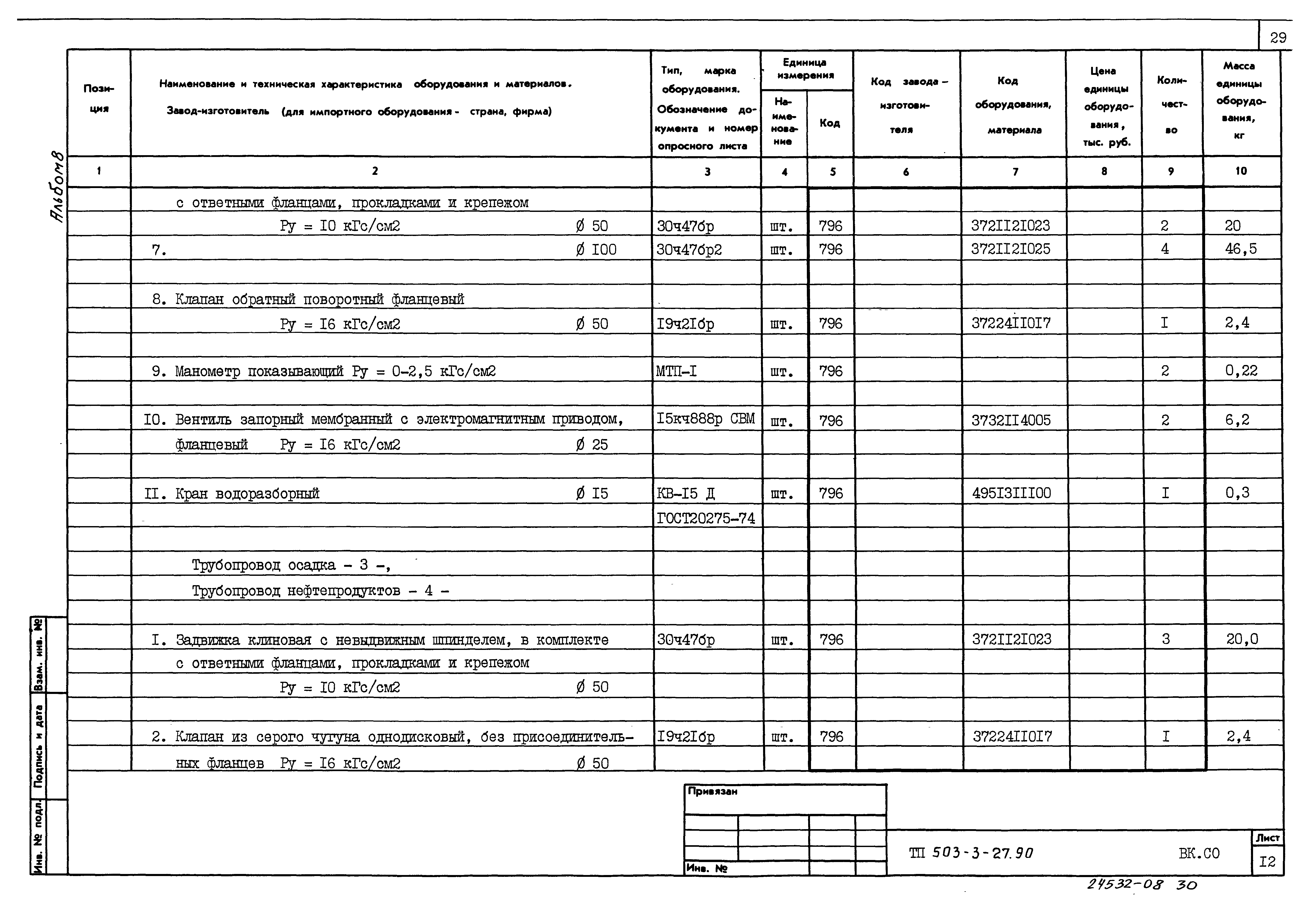 Типовой проект 503-3-27.90