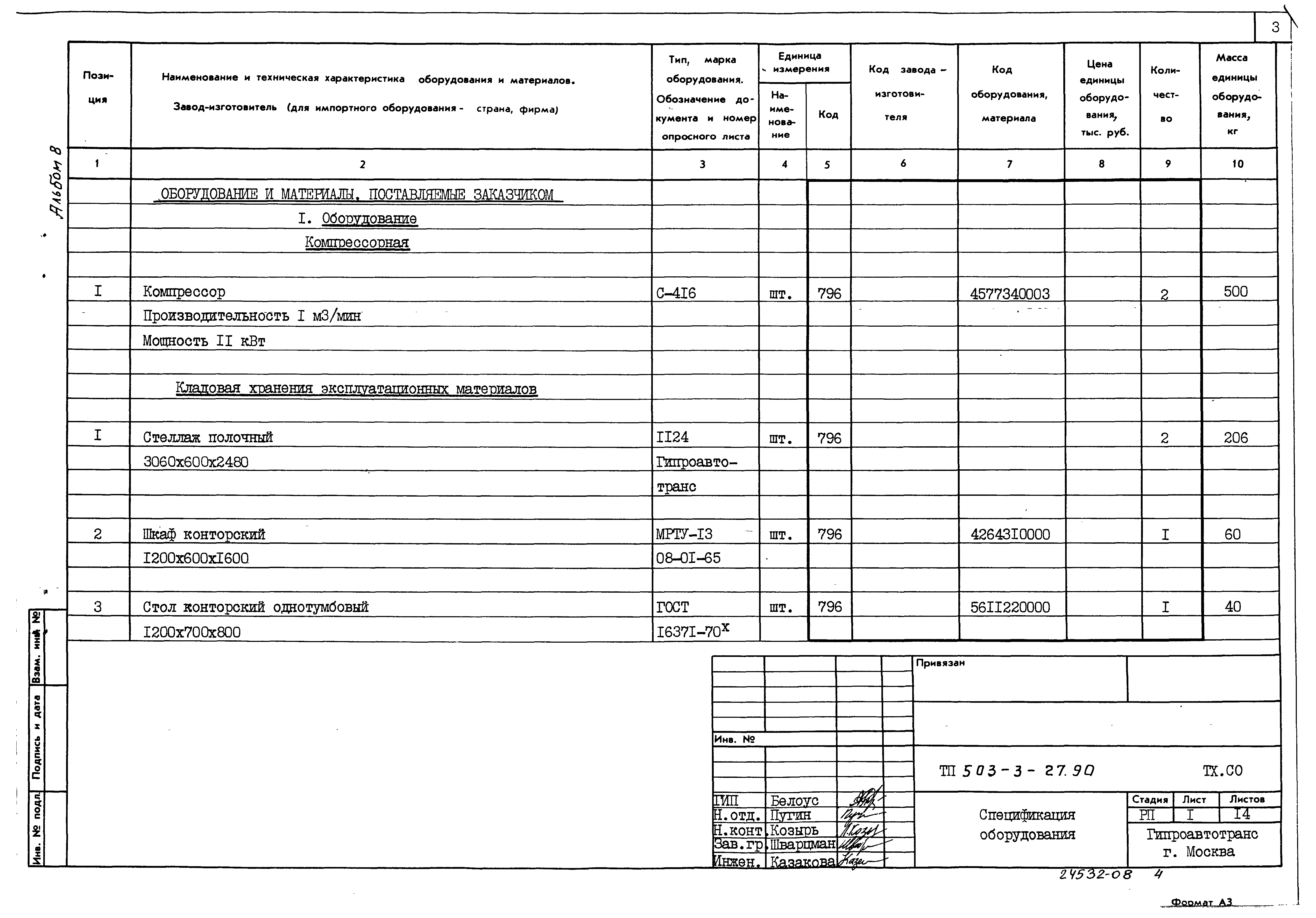 Типовой проект 503-3-27.90