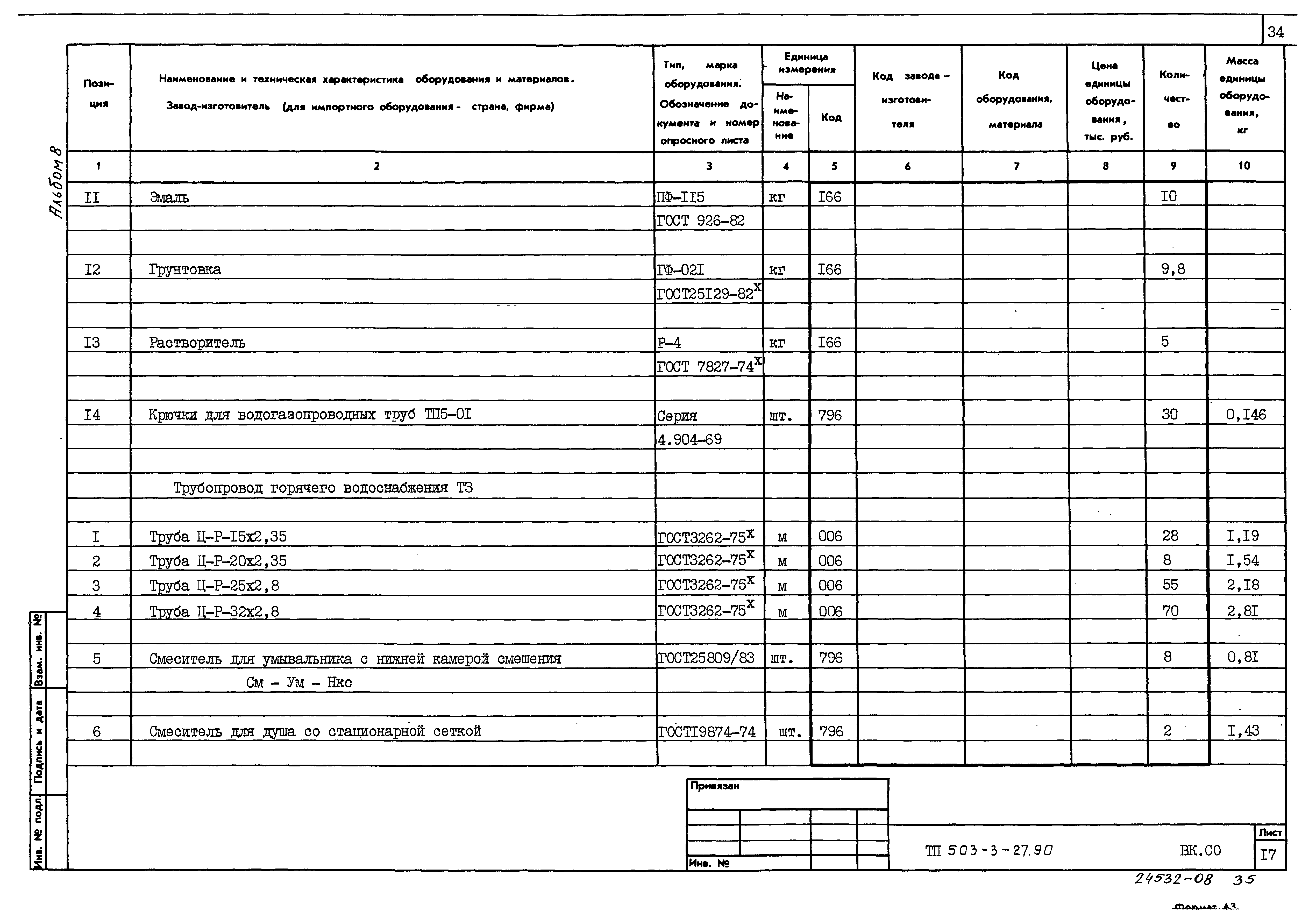 Типовой проект 503-3-27.90