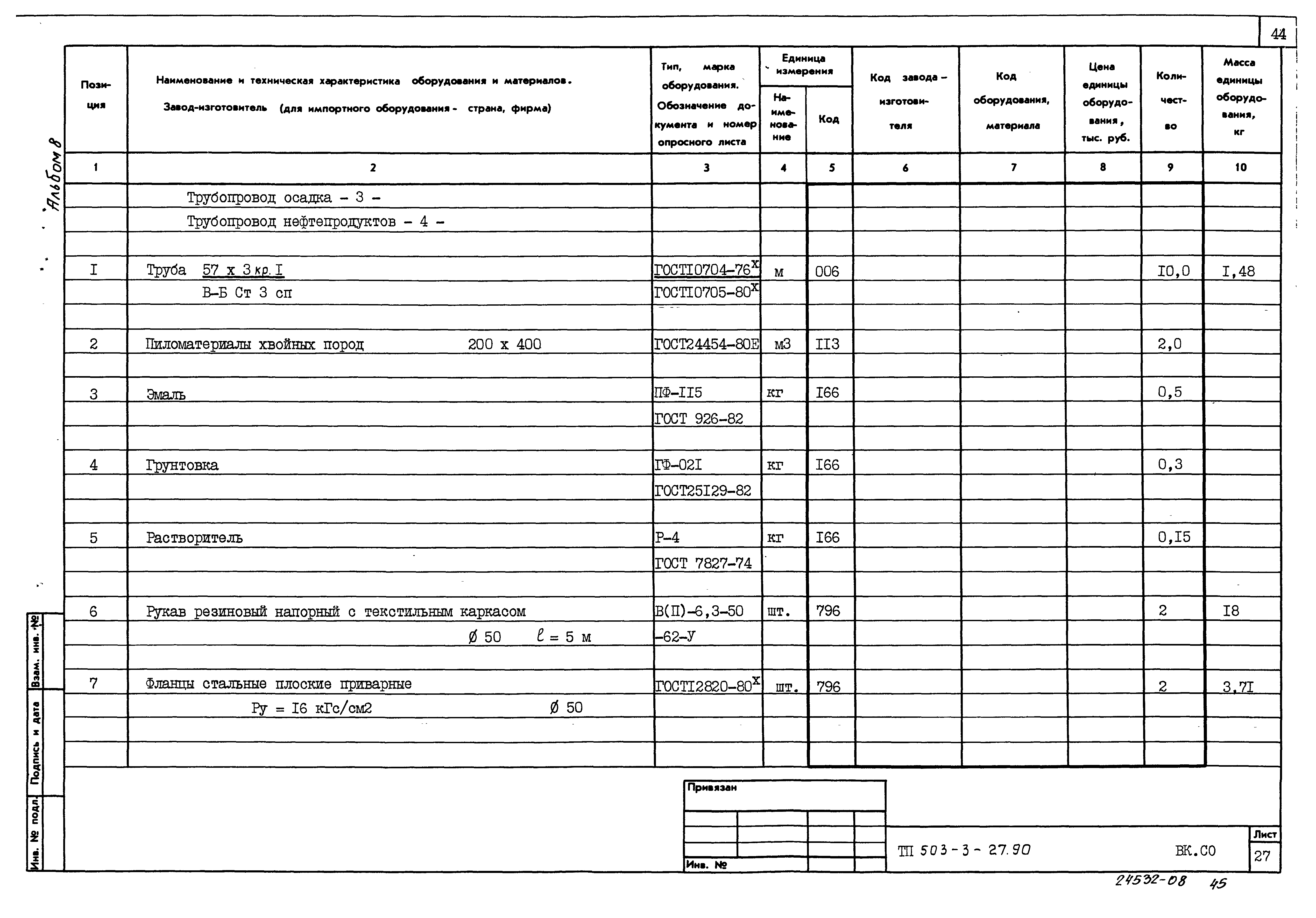 Типовой проект 503-3-27.90