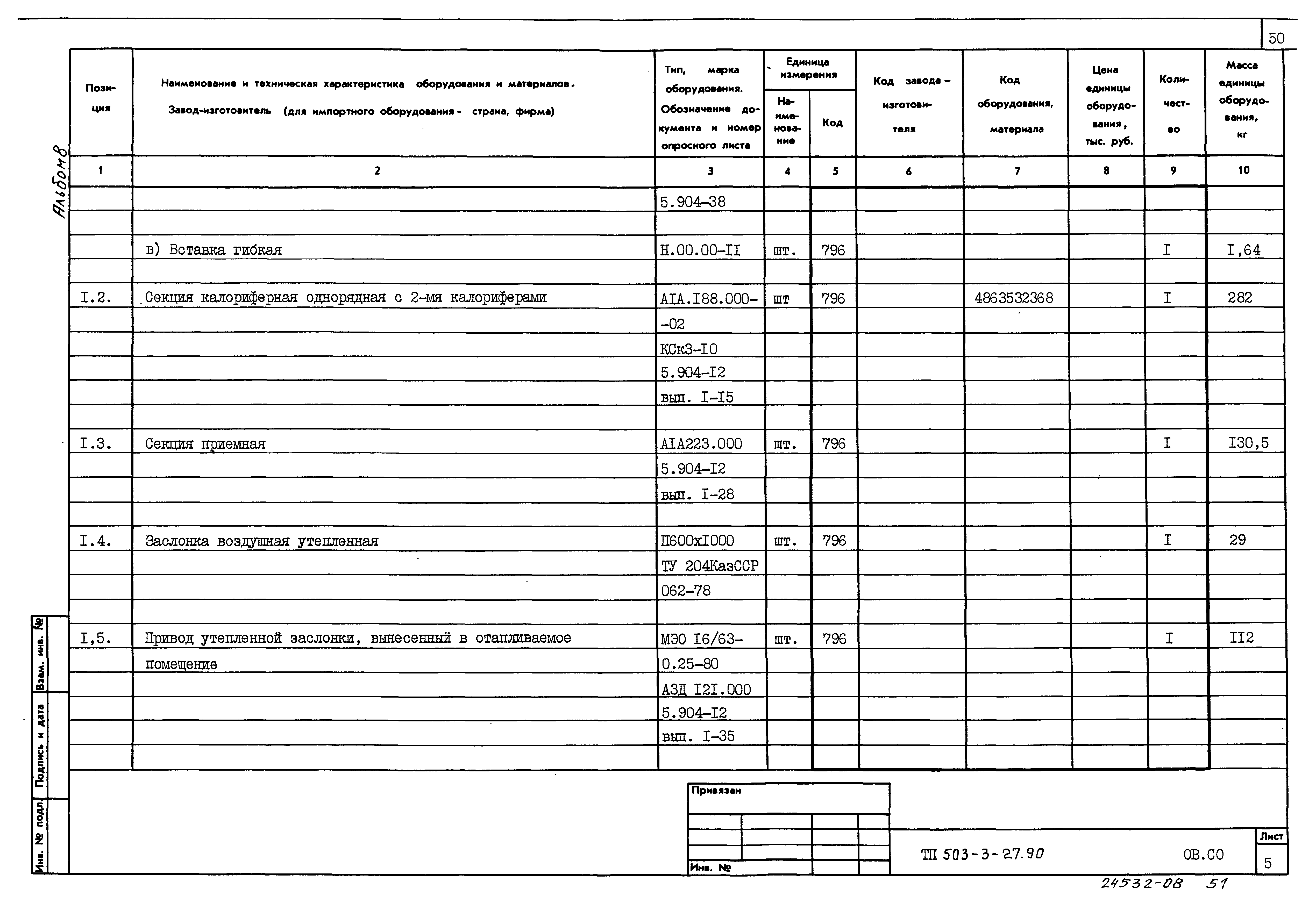 Типовой проект 503-3-27.90