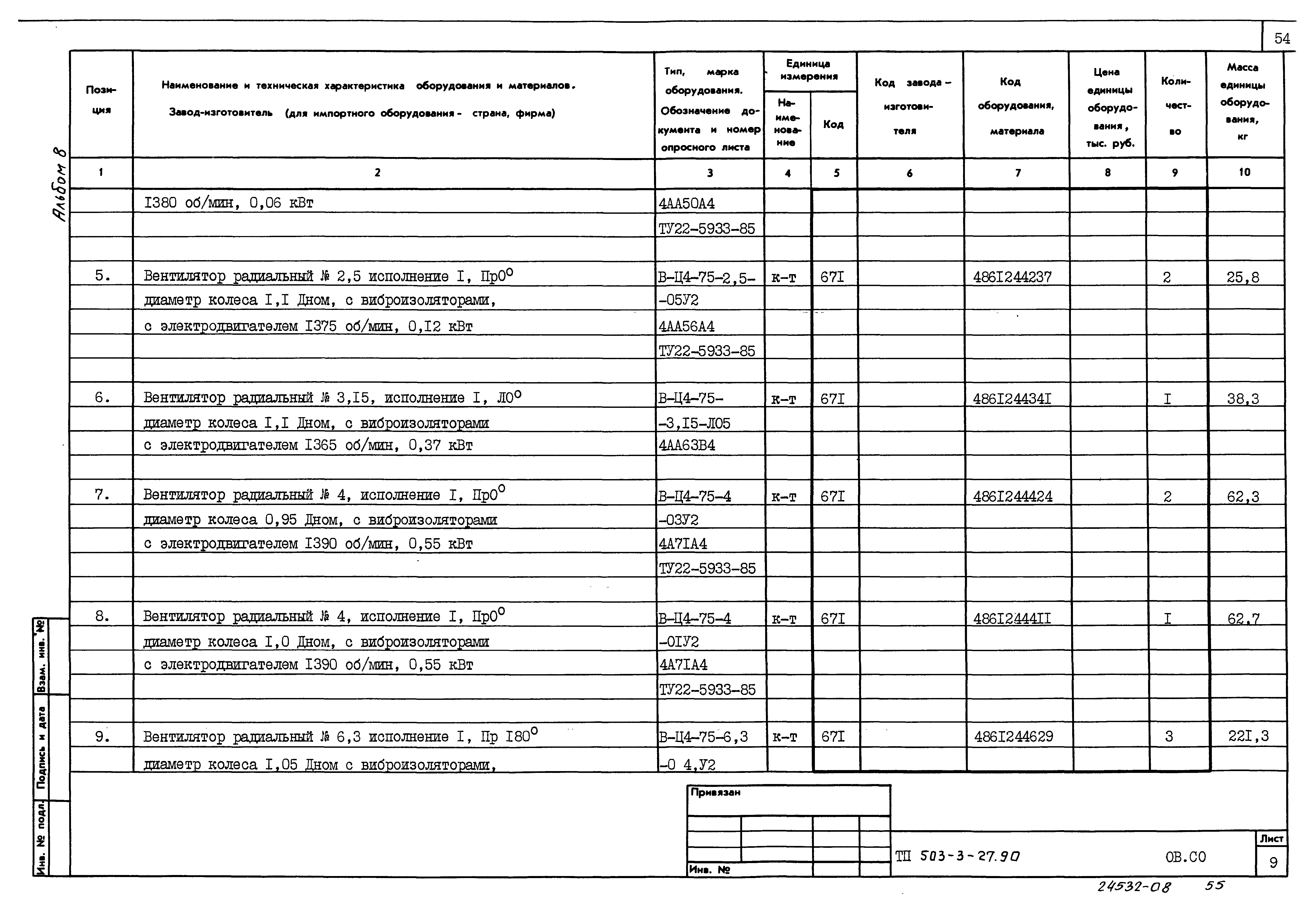 Типовой проект 503-3-27.90