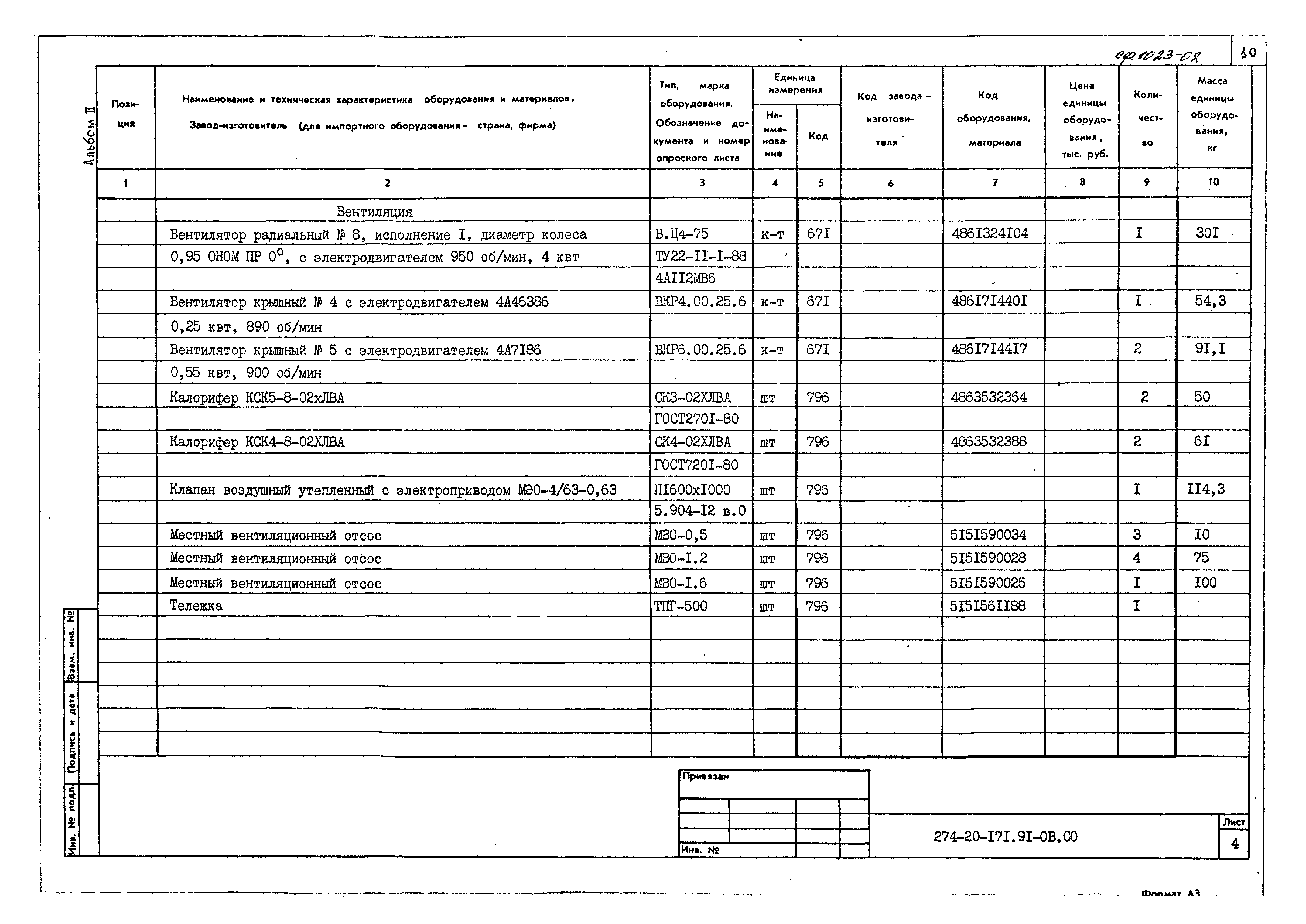 Типовой проект 274-20-171.91