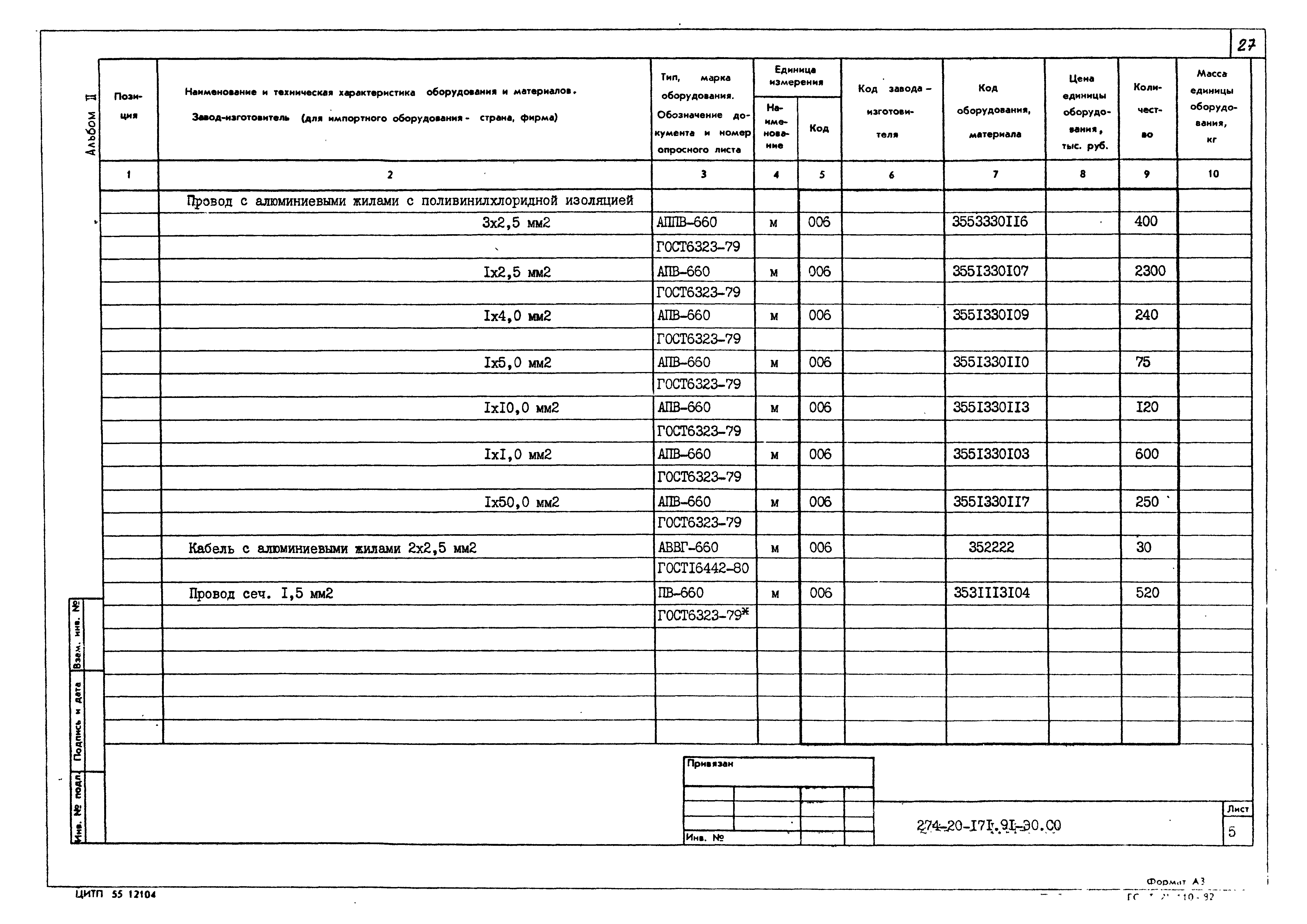 Типовой проект 274-20-171.91