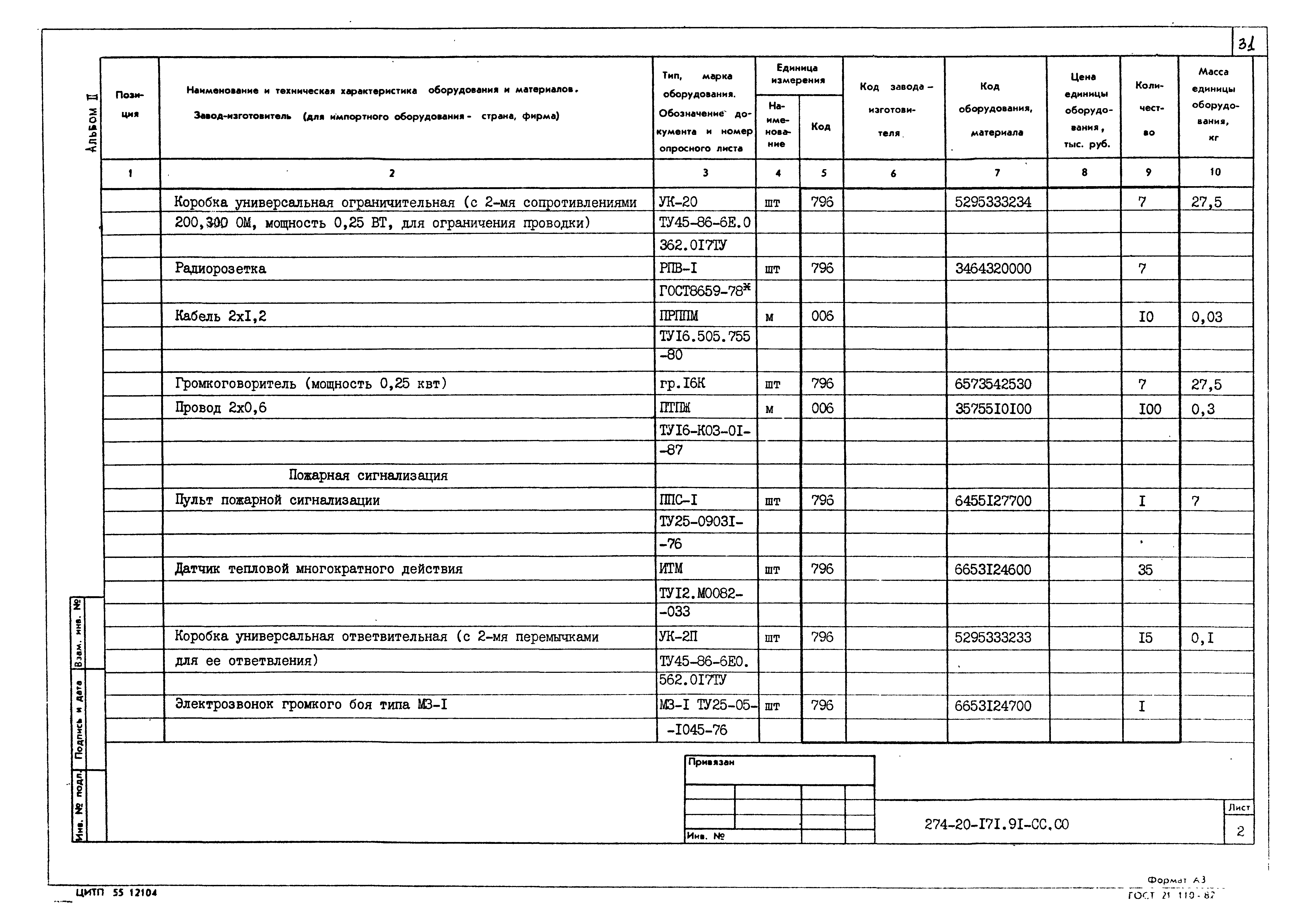 Типовой проект 274-20-171.91